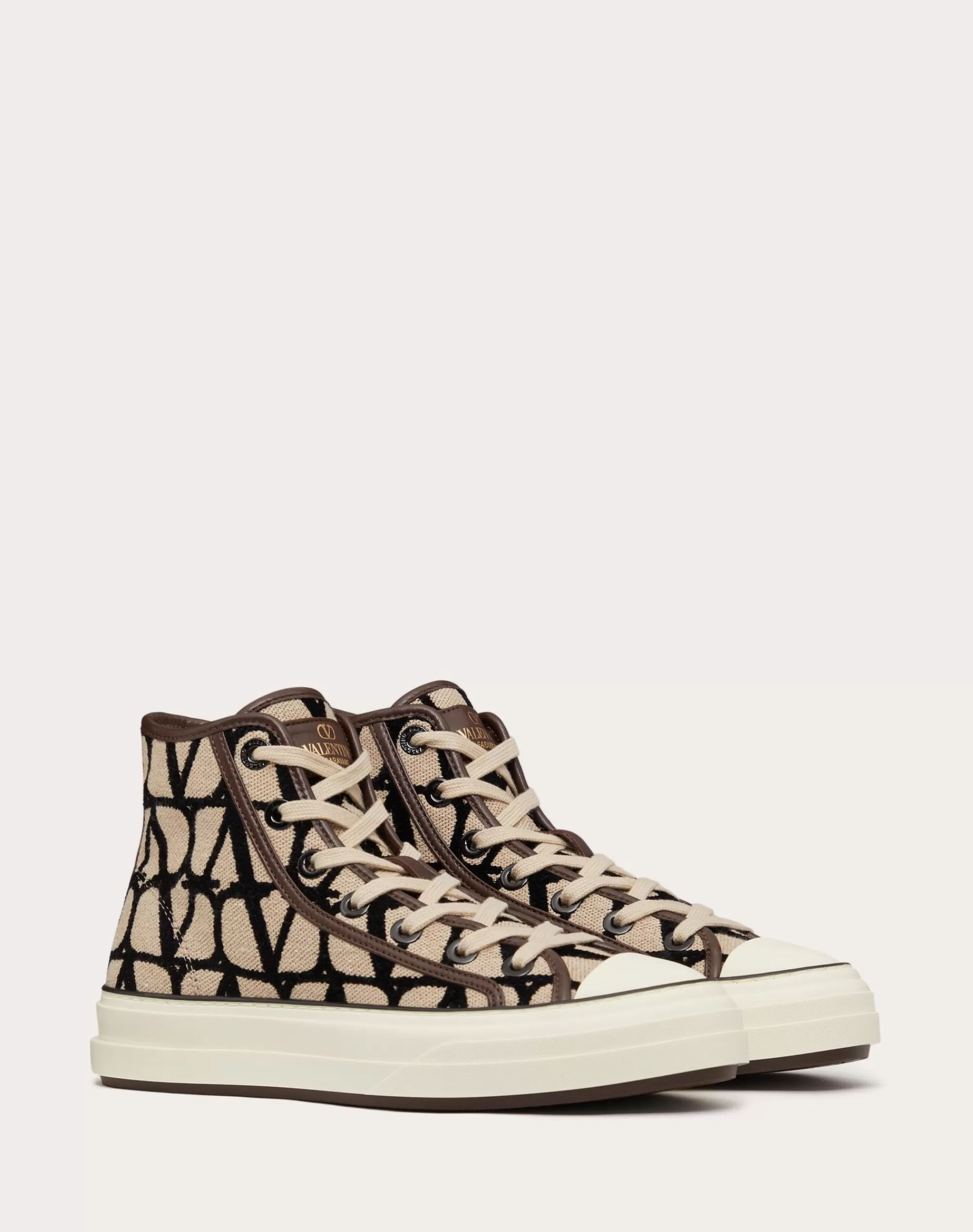 Valentino TOILE ICONOGRAPHE TOTALOOP HIGH-TOP SNEAKER Beige/black Shop