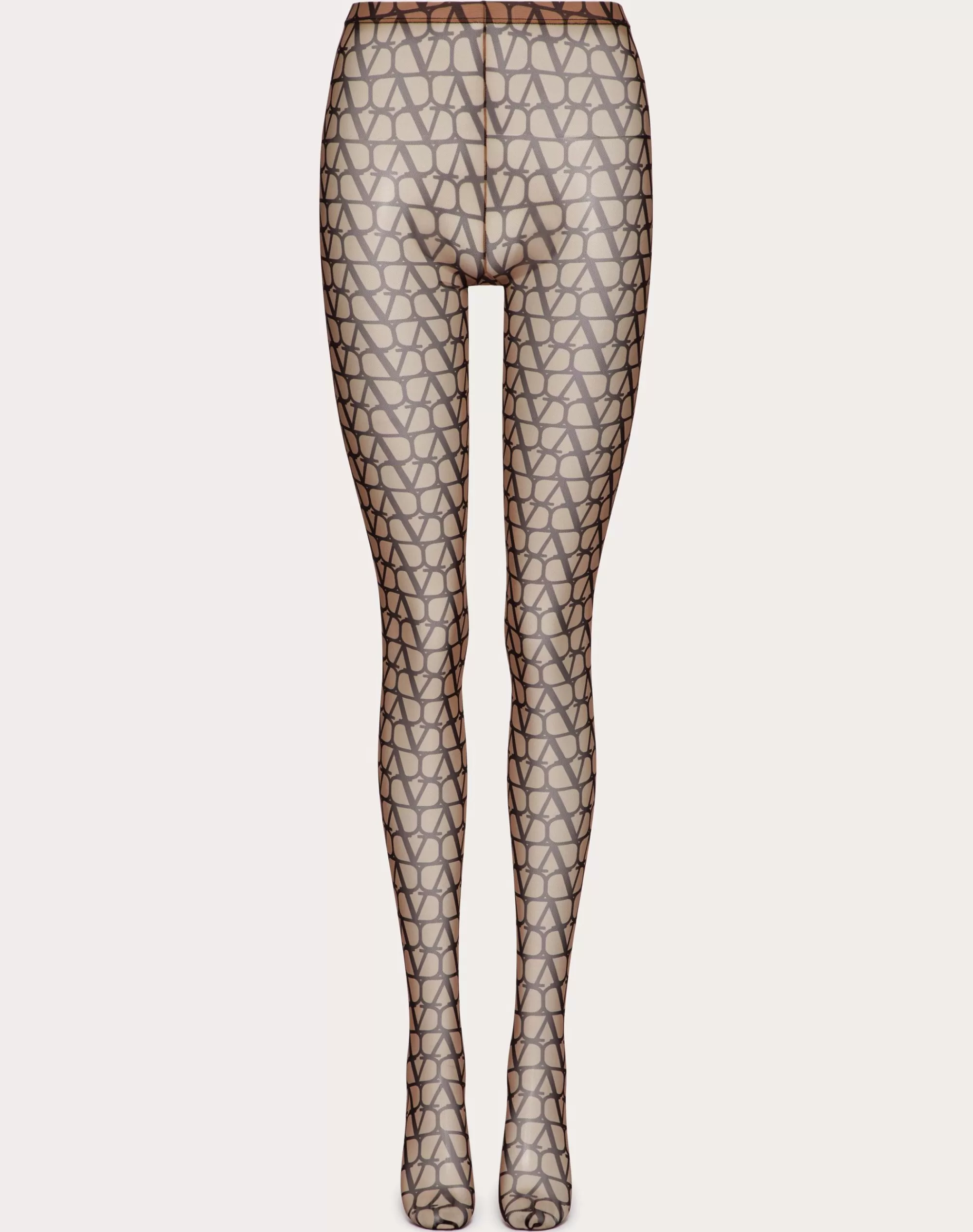 Valentino TOILE ICONOGRAPHE TULLE TIGHTS Beige/black Fashion