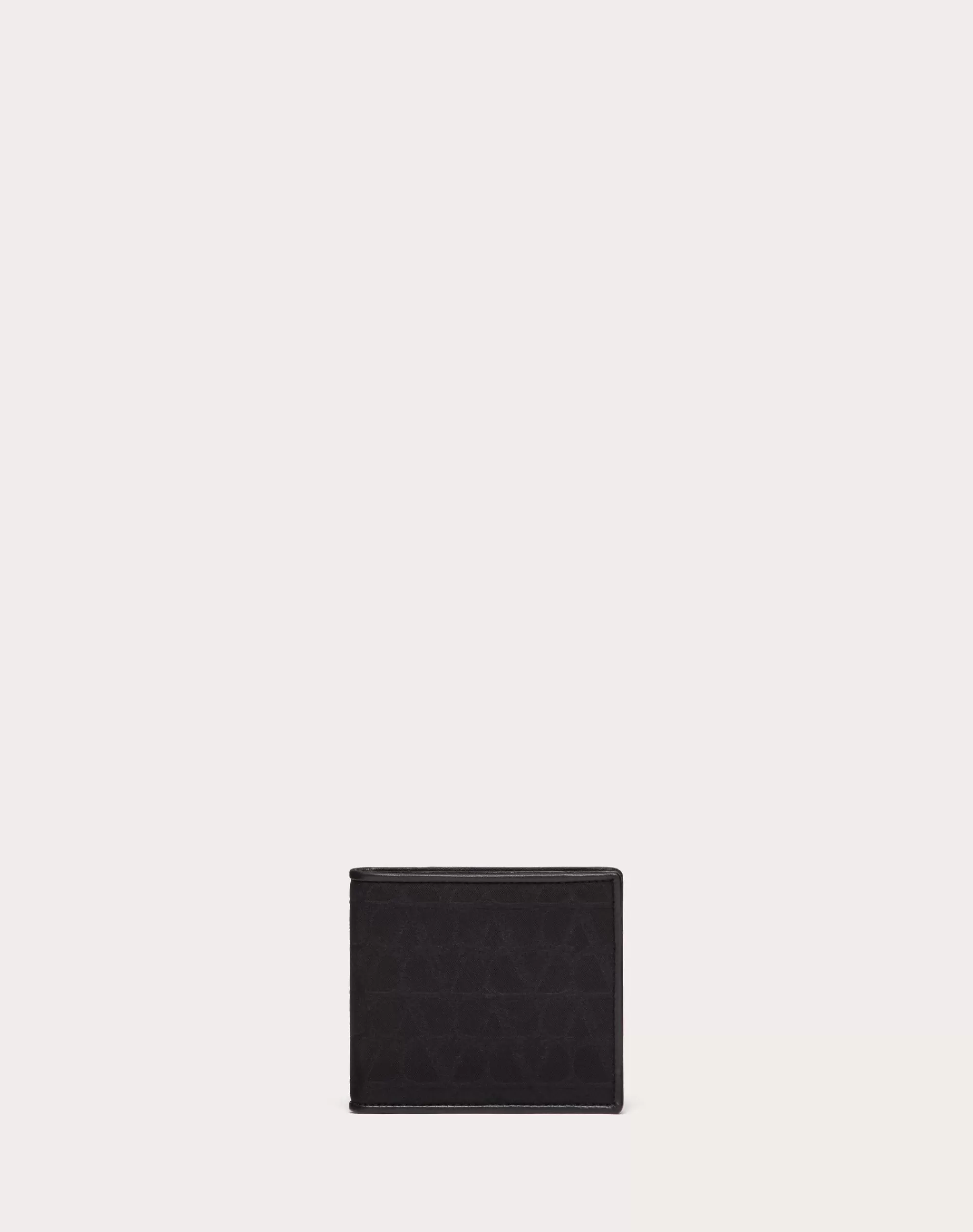 Valentino TOILE ICONOGRAPHE WALLET IN TECHNICAL FABRIC WITH LEATHER DETAILS Clearance