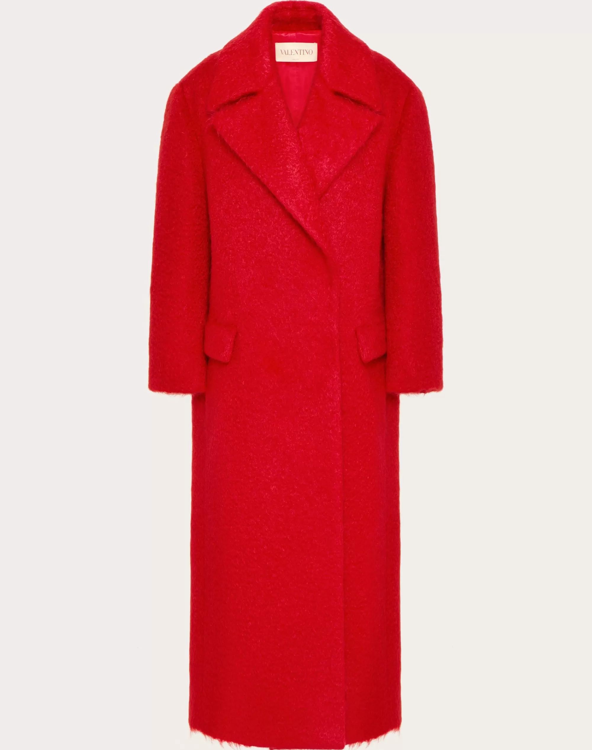 Valentino UNCOATED BOUCLÉ COAT Red Best