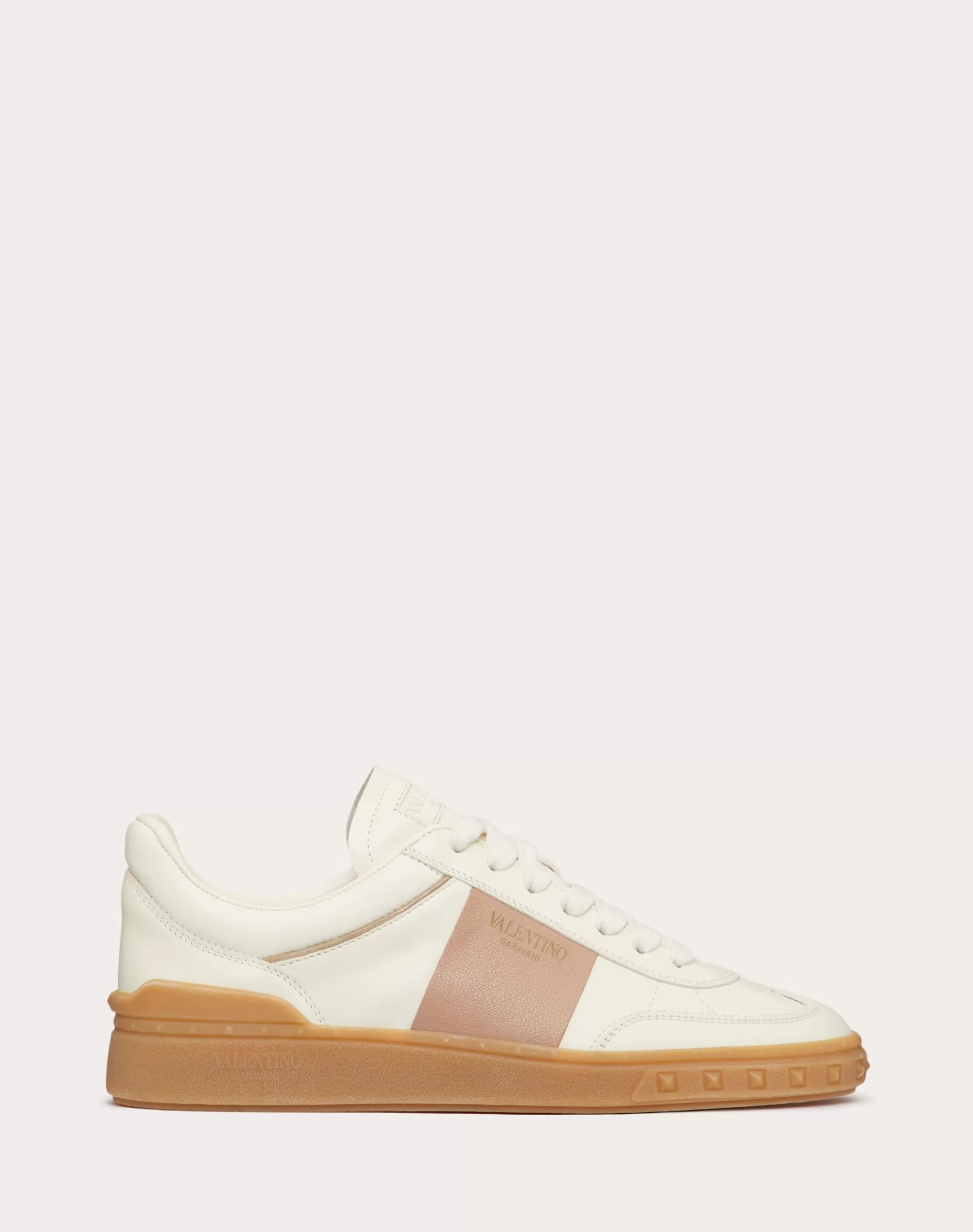 Valentino UPVILLAGE SNEAKER IN CALFSKIN LEATHER RoseCannelle Fashion