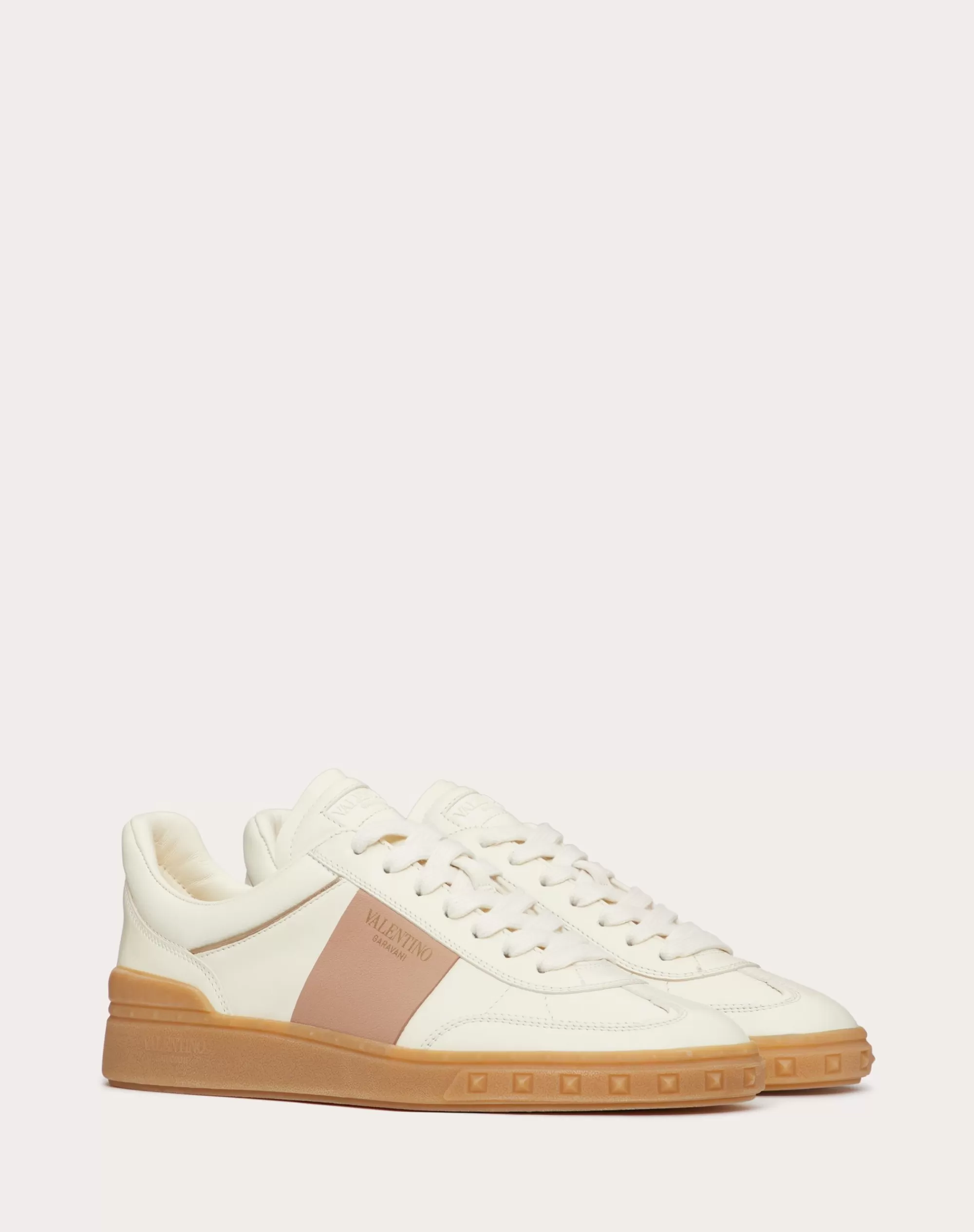 Valentino UPVILLAGE SNEAKER IN CALFSKIN LEATHER RoseCannelle Fashion