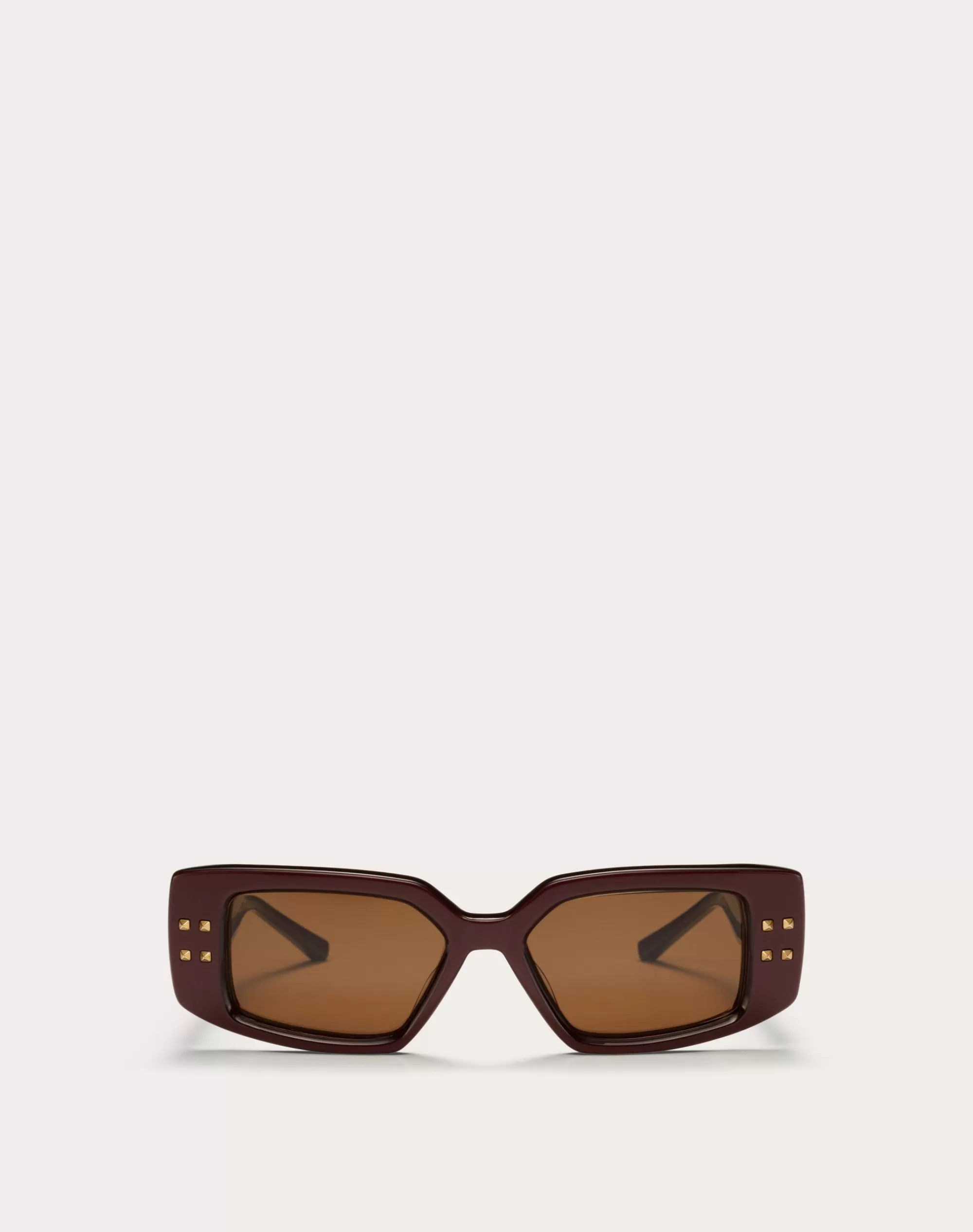 Valentino V - RECTANGULAR ACETATE FRAME Maroon/darkBrown Discount