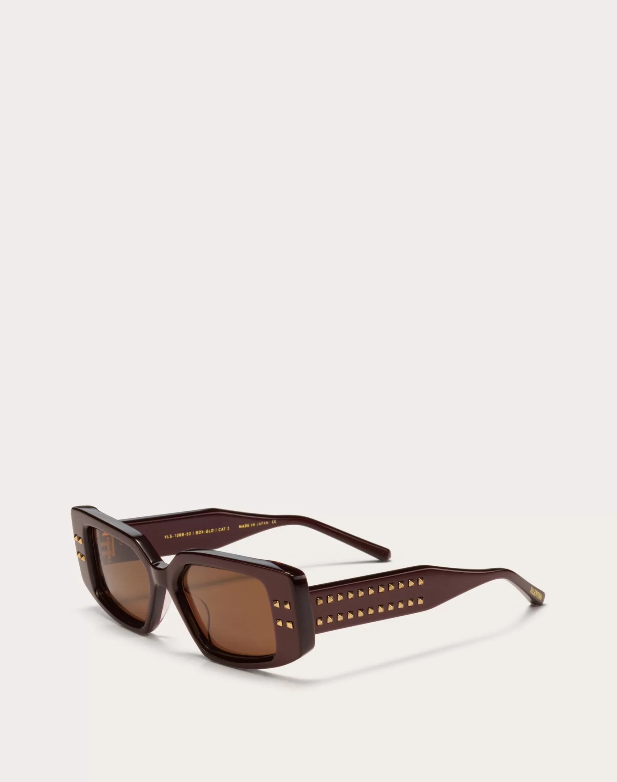 Valentino V - RECTANGULAR ACETATE FRAME Maroon/darkBrown Discount