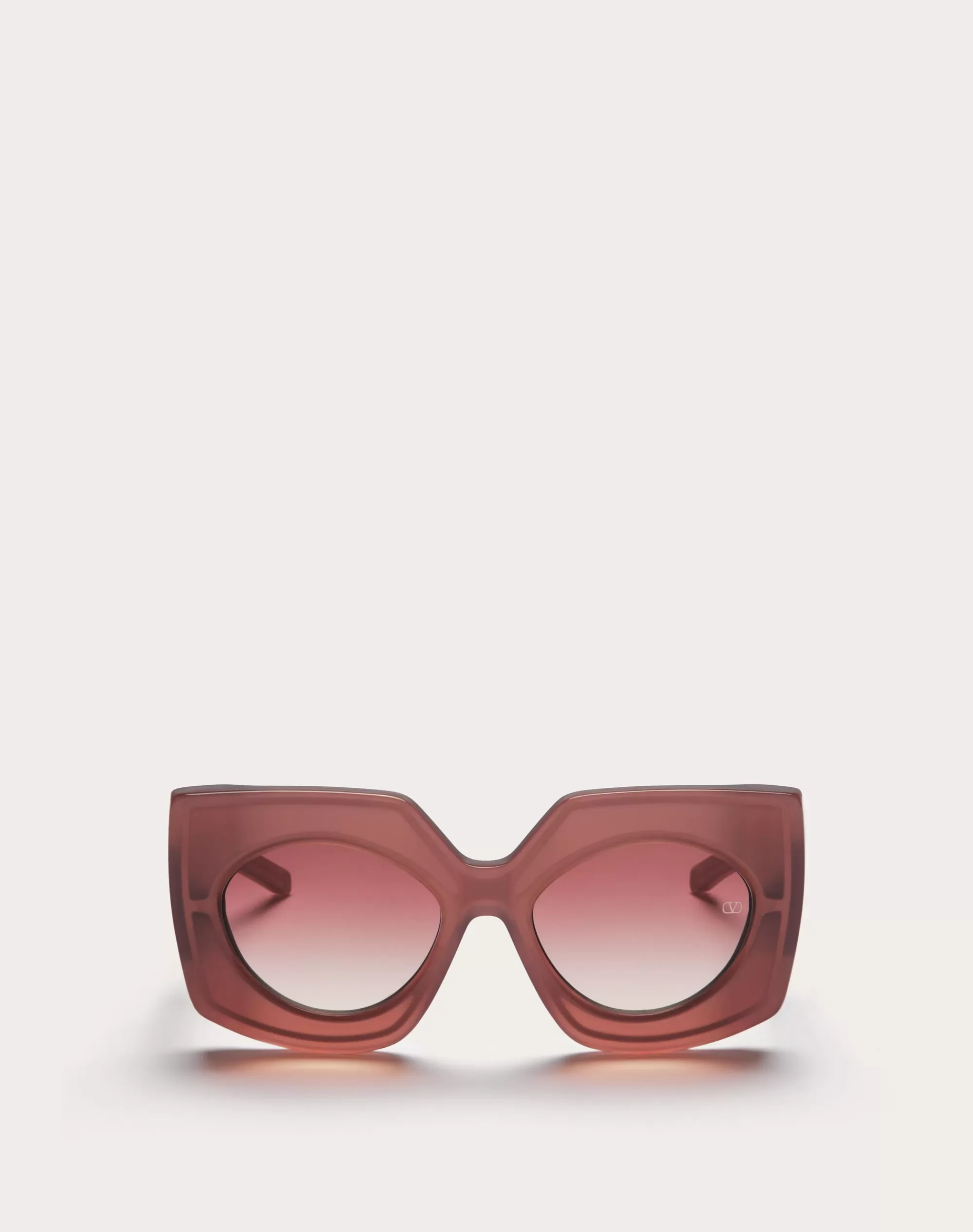 Valentino V - SOUL OVERSIZED SQUARED BUTTERFLY ACETATE FRAME PowderRose Fashion