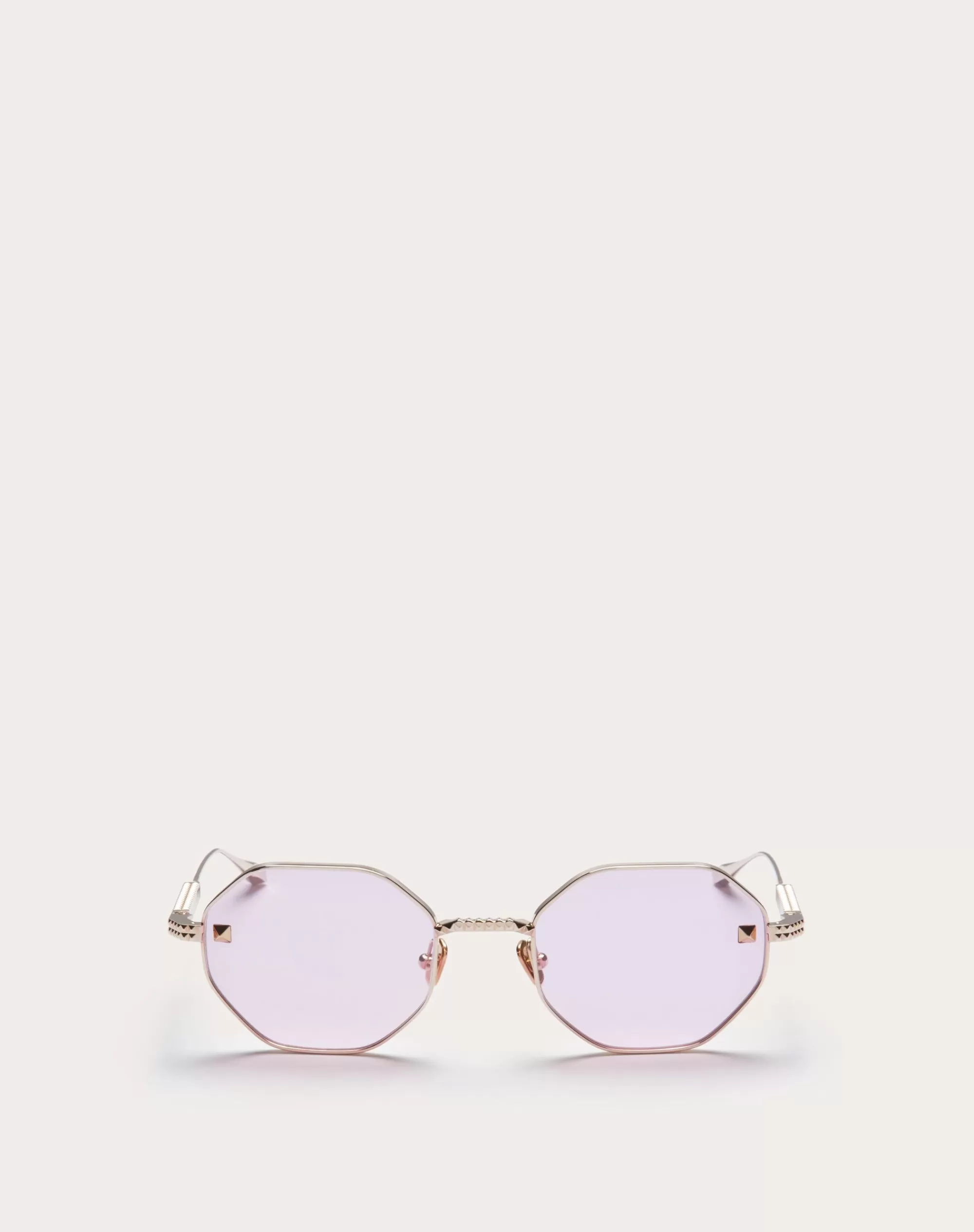 Valentino V - STUD HEXAGONAL TITANIUM FRAME Pink Discount