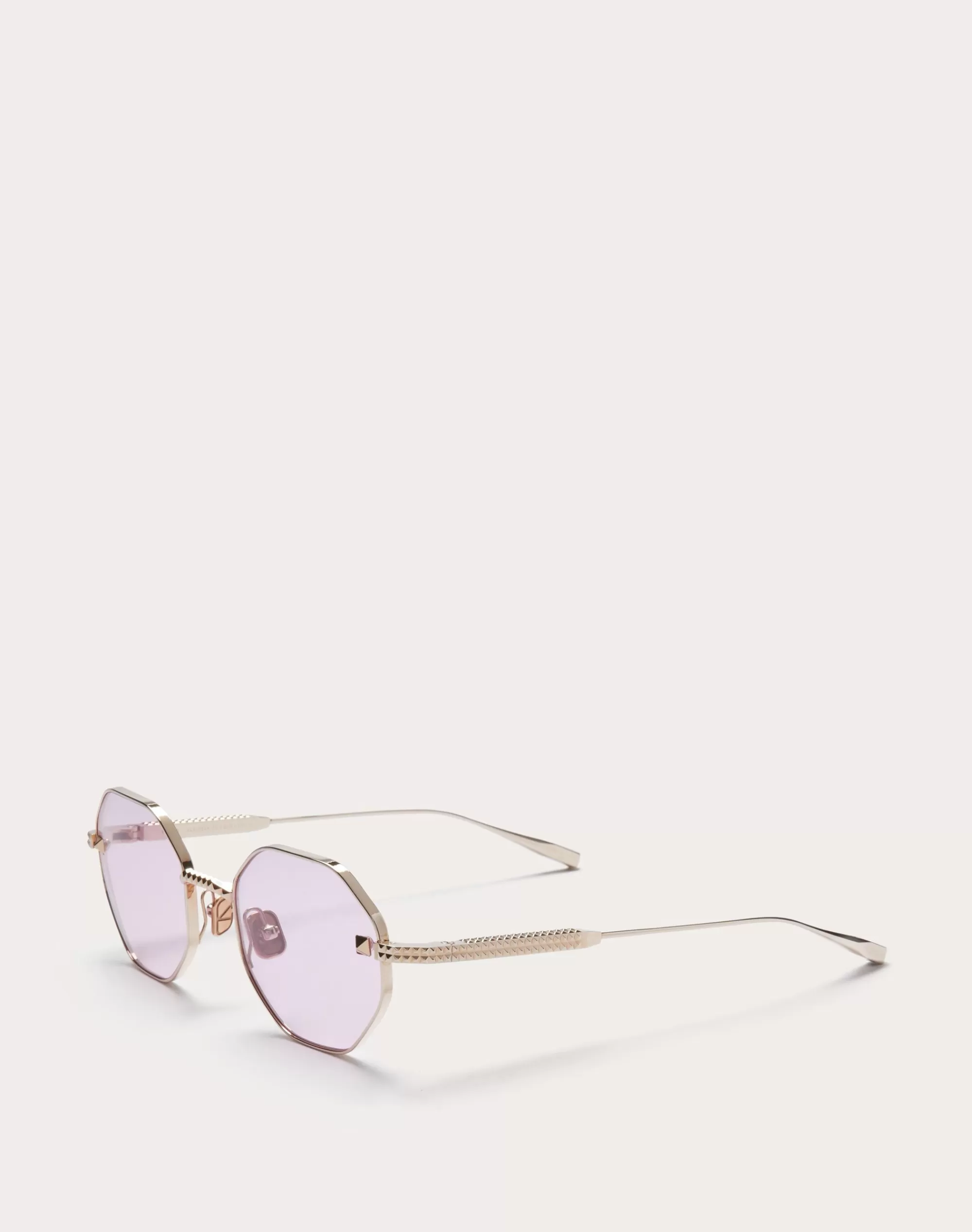 Valentino V - STUD HEXAGONAL TITANIUM FRAME Pink Discount