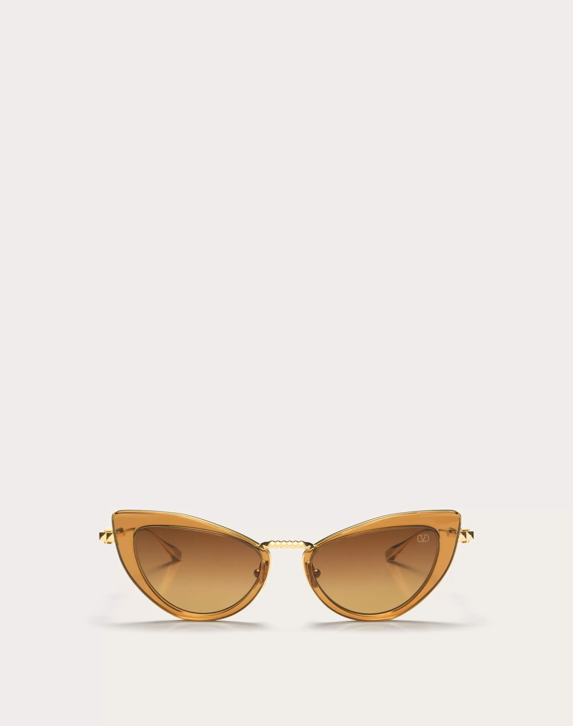 Valentino VIII - CAT-EYE TITANIUM AND ACETATE STUD FRAME LightBrown/​brown Store