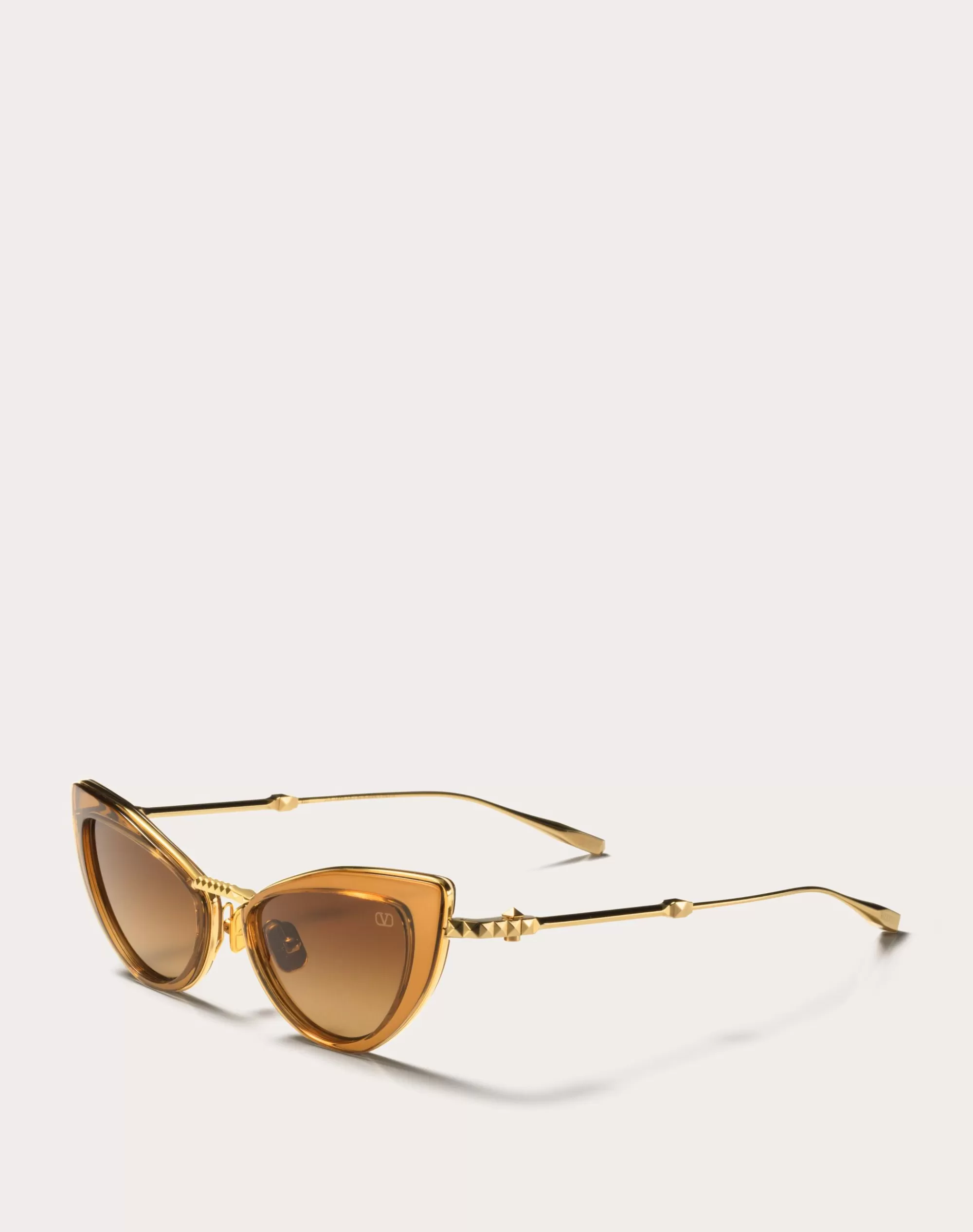 Valentino VIII - CAT-EYE TITANIUM AND ACETATE STUD FRAME LightBrown/​brown Store