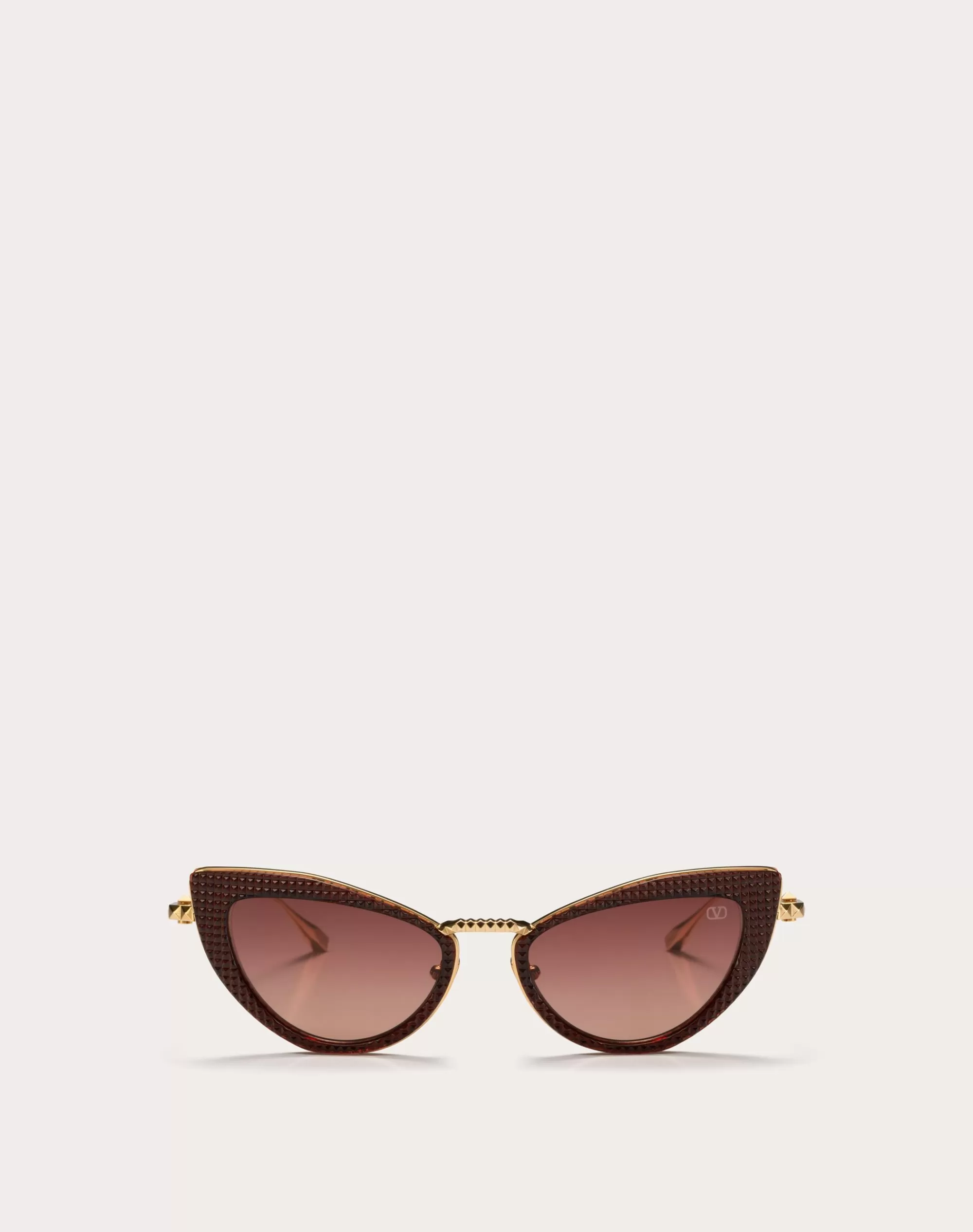 Valentino VIII - CAT-EYE TITANIUM AND POLYAMIDE STUD FRAME Burgundy/​gradientPink Clearance