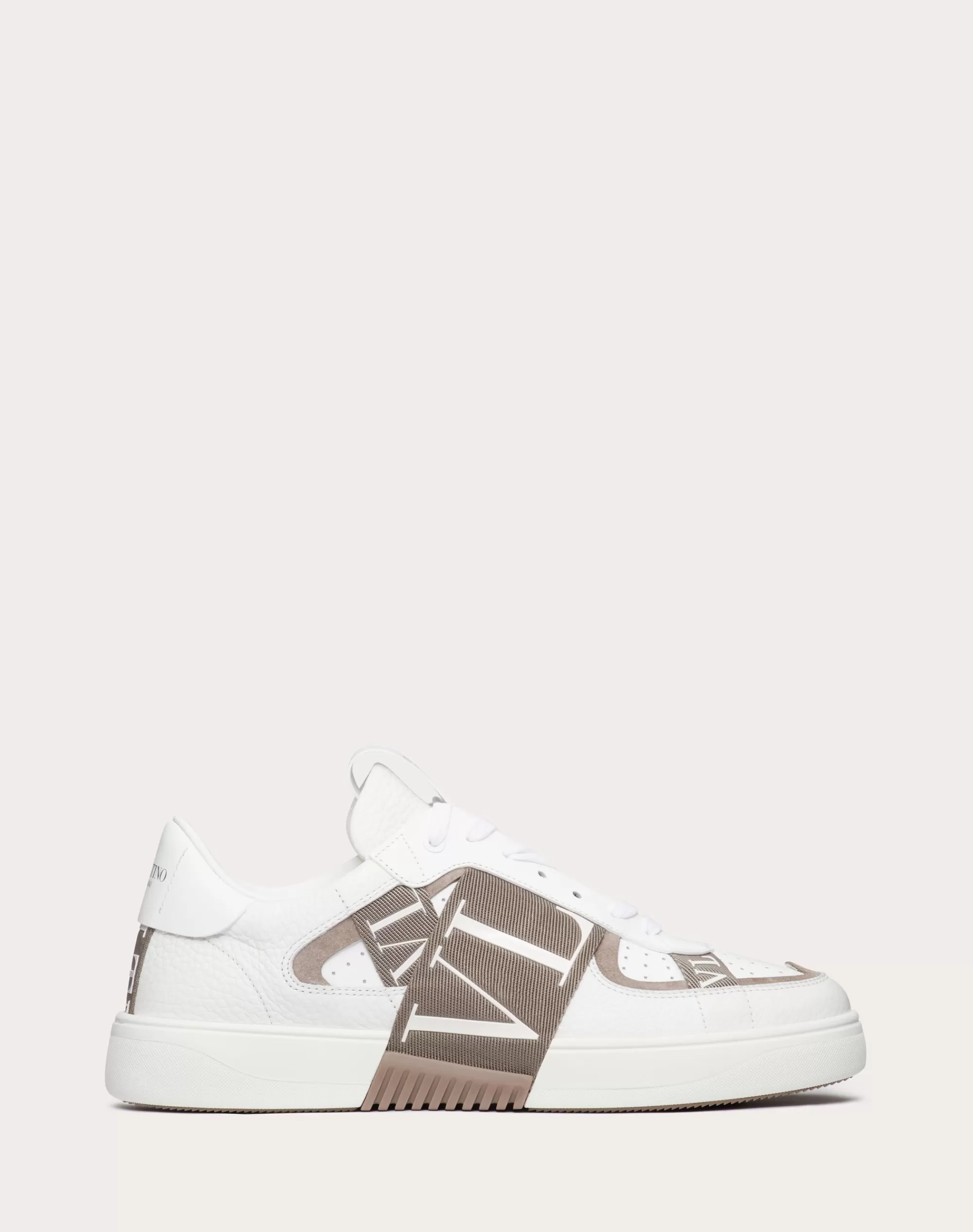 Valentino VL7N LOW-TOP CALFSKIN SNEAKER WITH BANDS White/clay Fashion