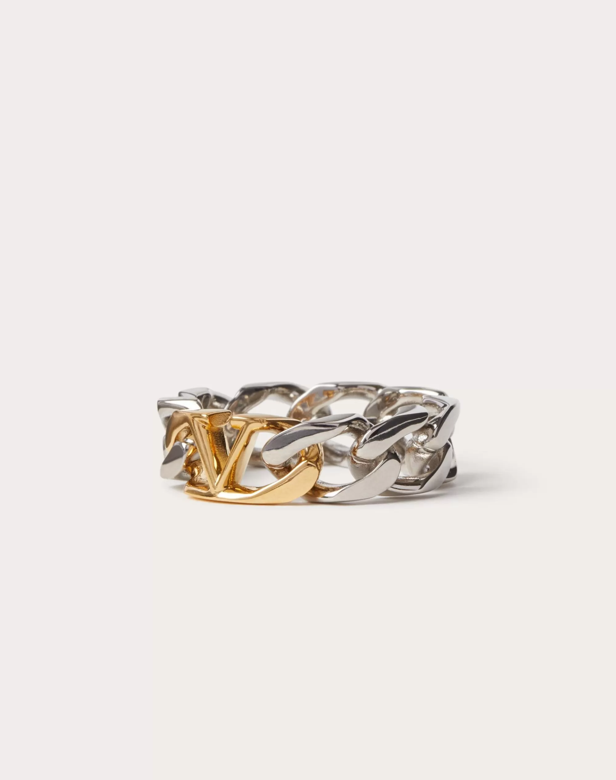 Valentino VLOGO CHAIN METAL RING Gold Fashion