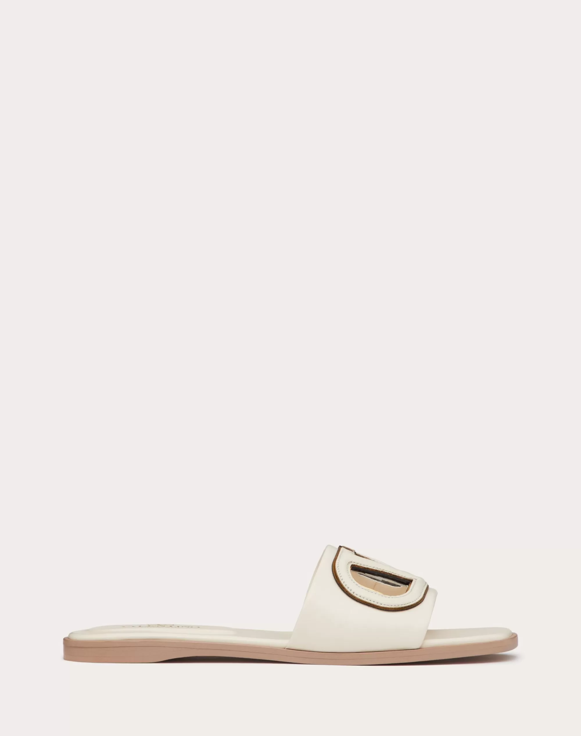 Valentino VLOGO CUT-OUT CALFSKIN SLIDE SANDAL Discount