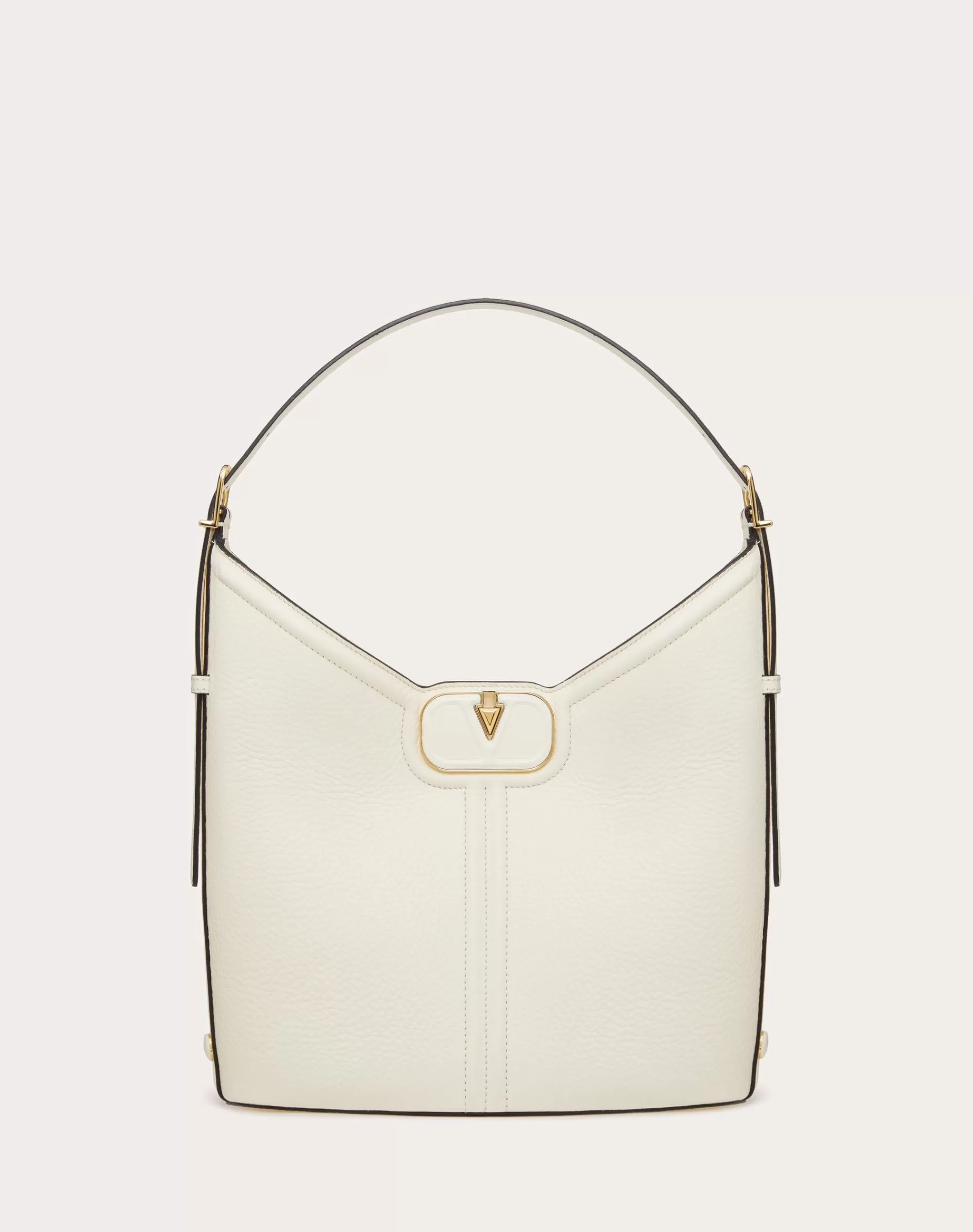 Valentino VLOGO LEATHER HOBO BAG IN GRAINY CALFSKIN Cheap