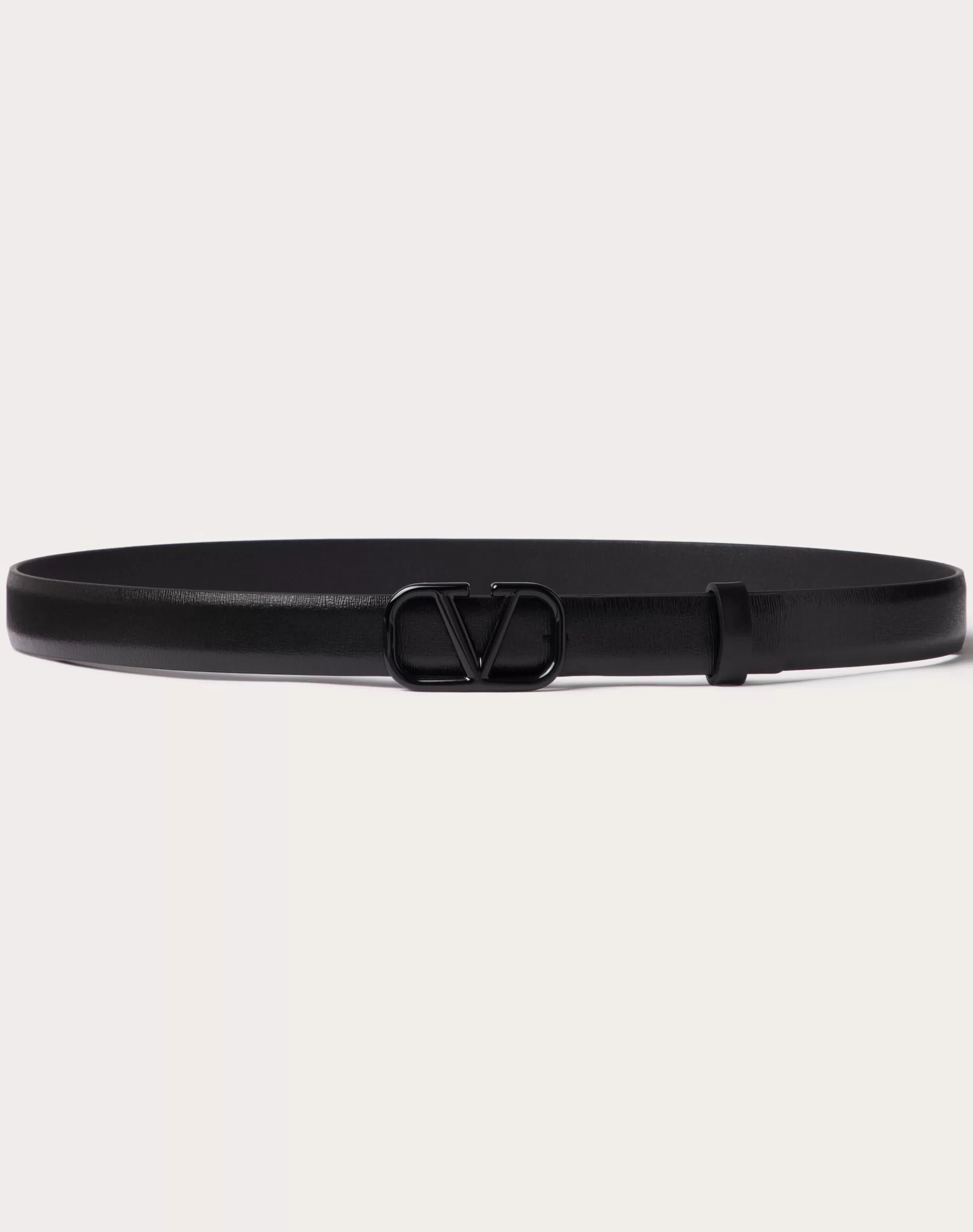 Valentino VLOGO SIGNATURE BELT IN SHINY CALFSKIN 20MM Black Best Sale