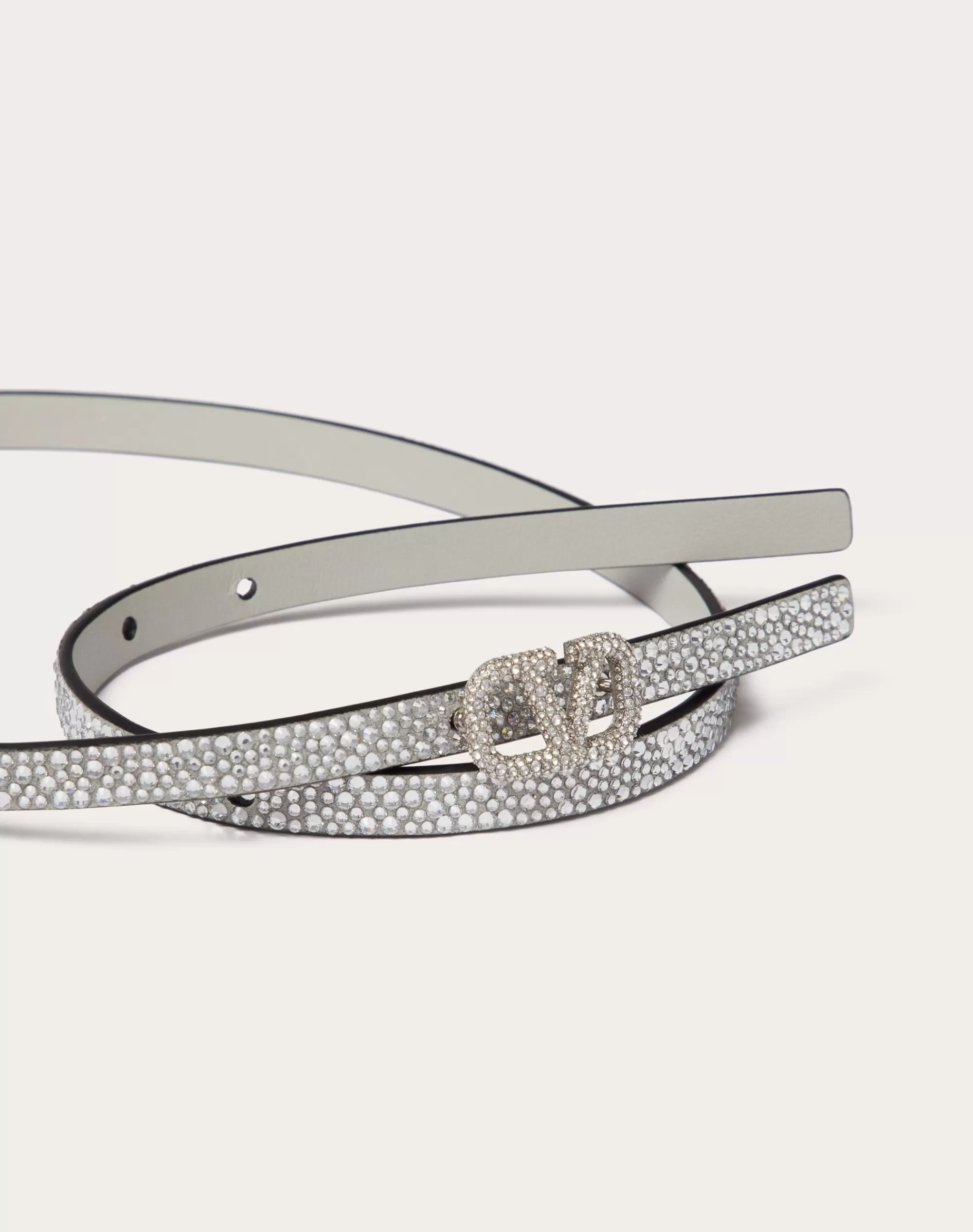 Valentino VLOGO SIGNATURE BELT WITH S 10 MM Crystal Sale