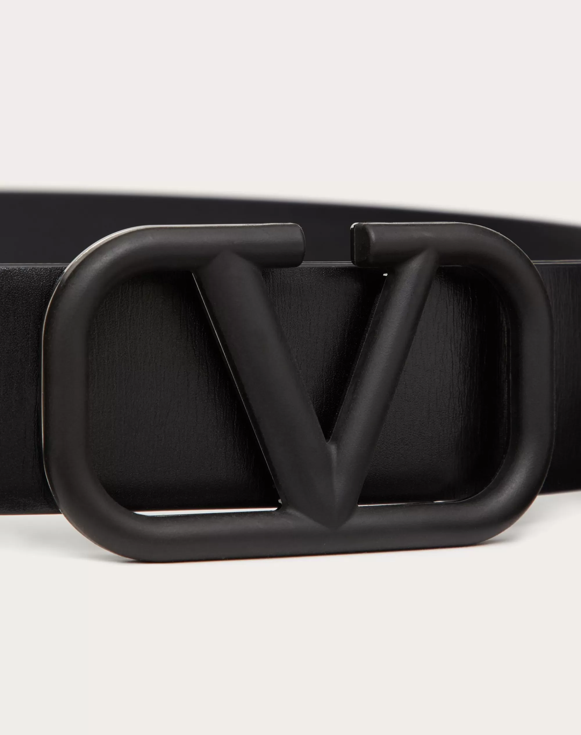 Valentino VLOGO SIGNATURE CALFSKIN BELT Black Hot