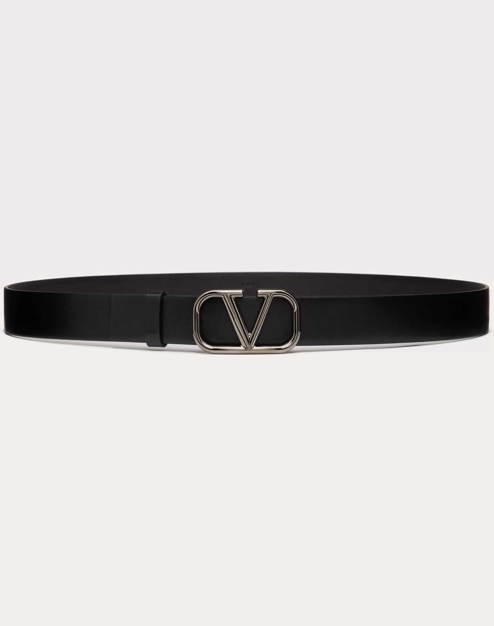 Valentino VLOGO SIGNATURE CALFSKIN BELT 30 MM Black Discount