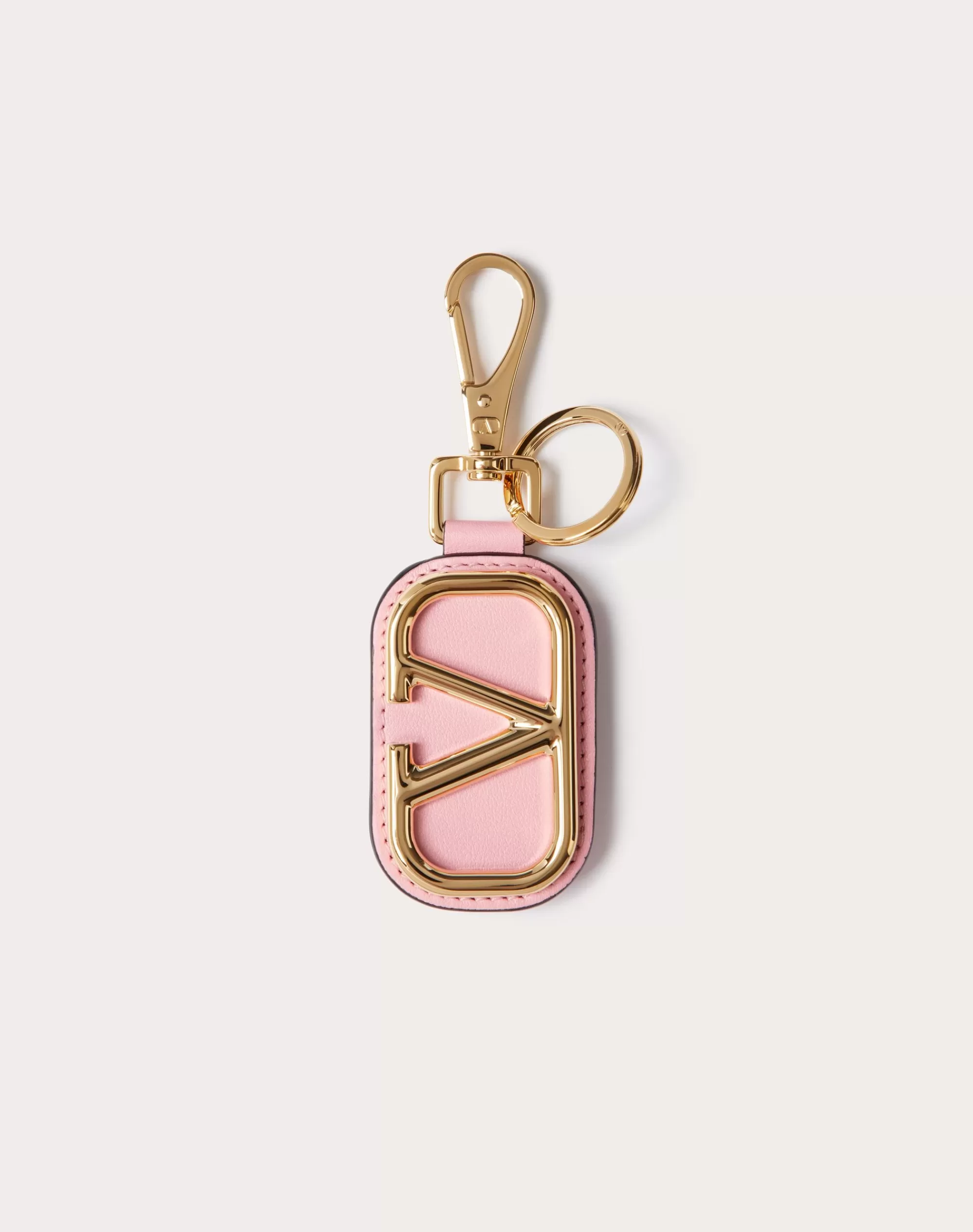 Valentino VLOGO SIGNATURE CALFSKIN KEY CHAIN RockPink Cheap