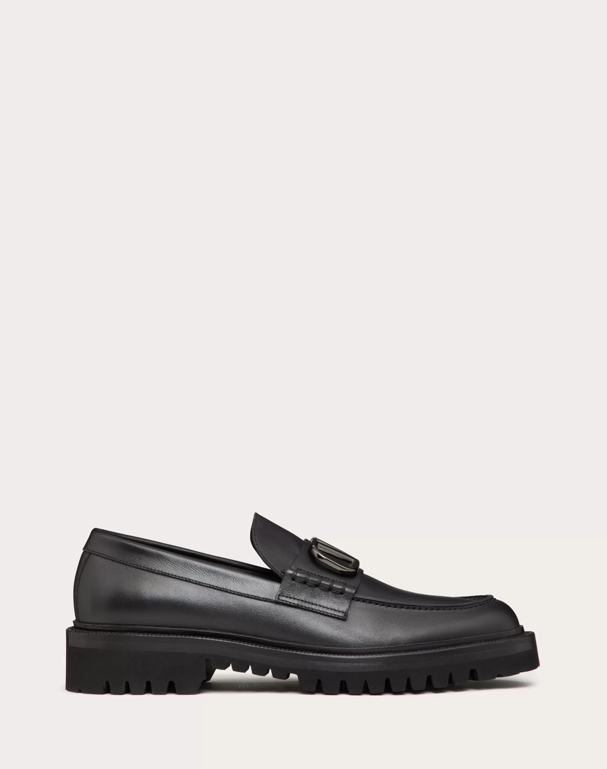 Valentino VLOGO SIGNATURE CALFSKIN LOAFER Black Hot