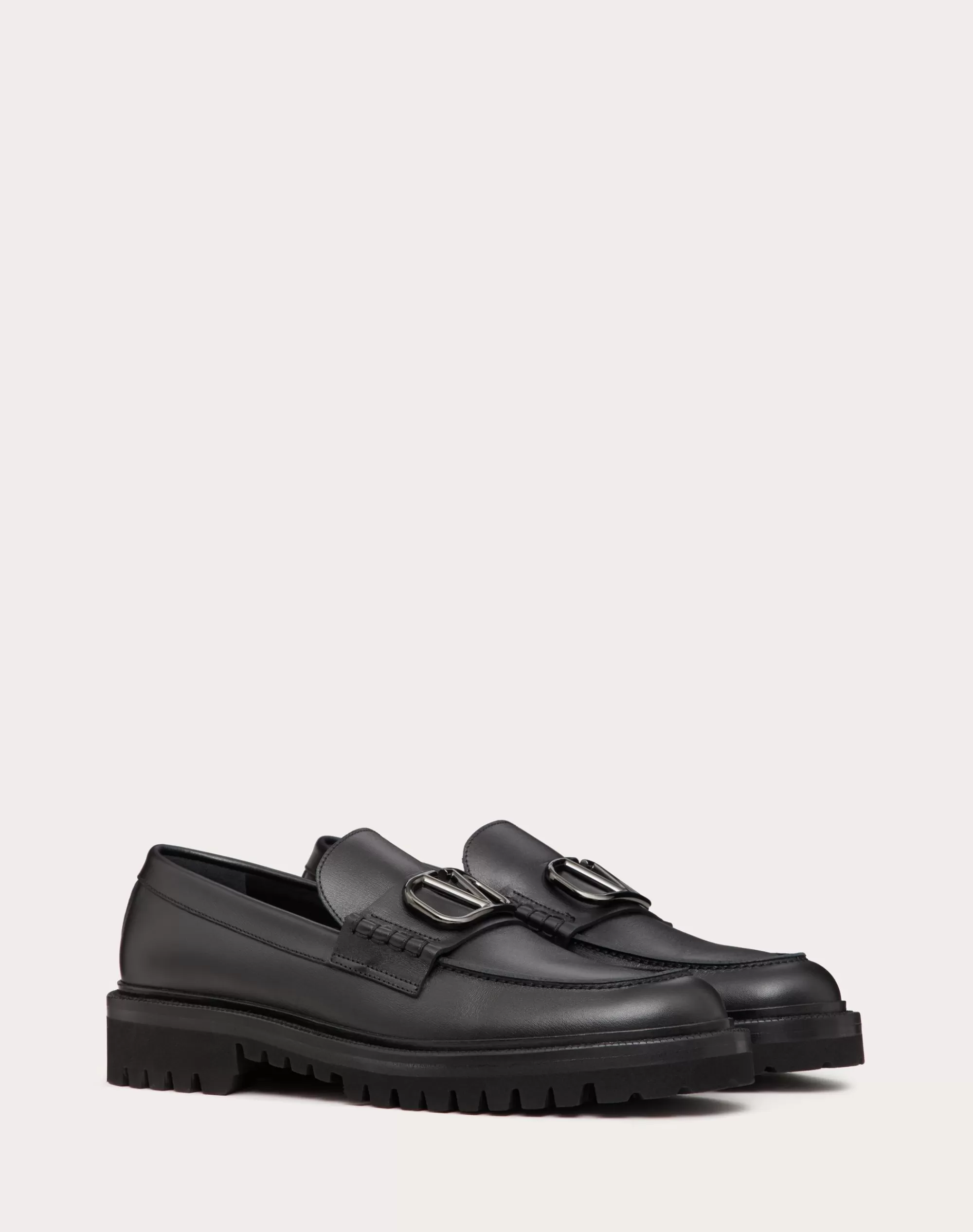 Valentino VLOGO SIGNATURE CALFSKIN LOAFER Black Hot