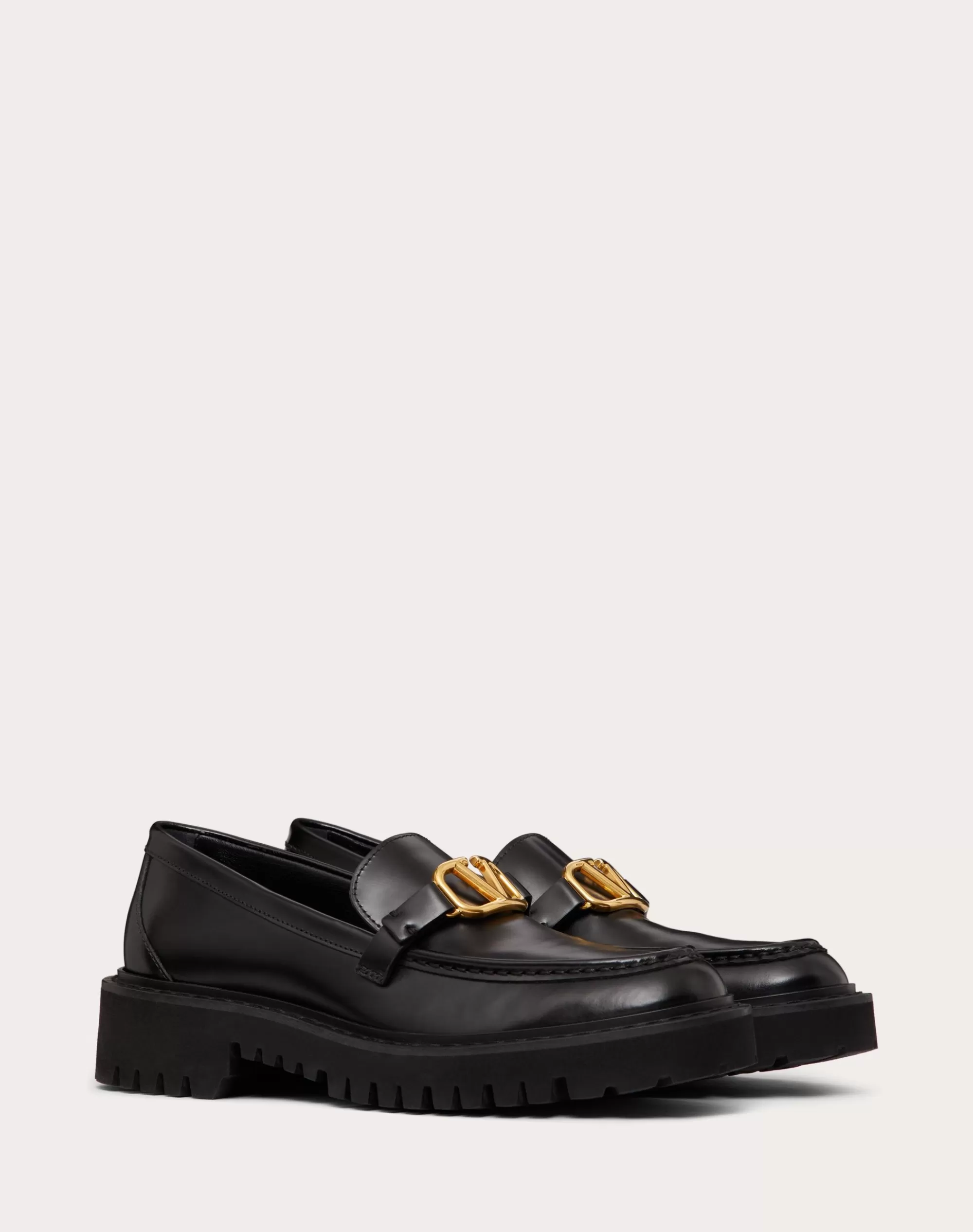 Valentino VLOGO SIGNATURE CALFSKIN LOAFER Black Outlet