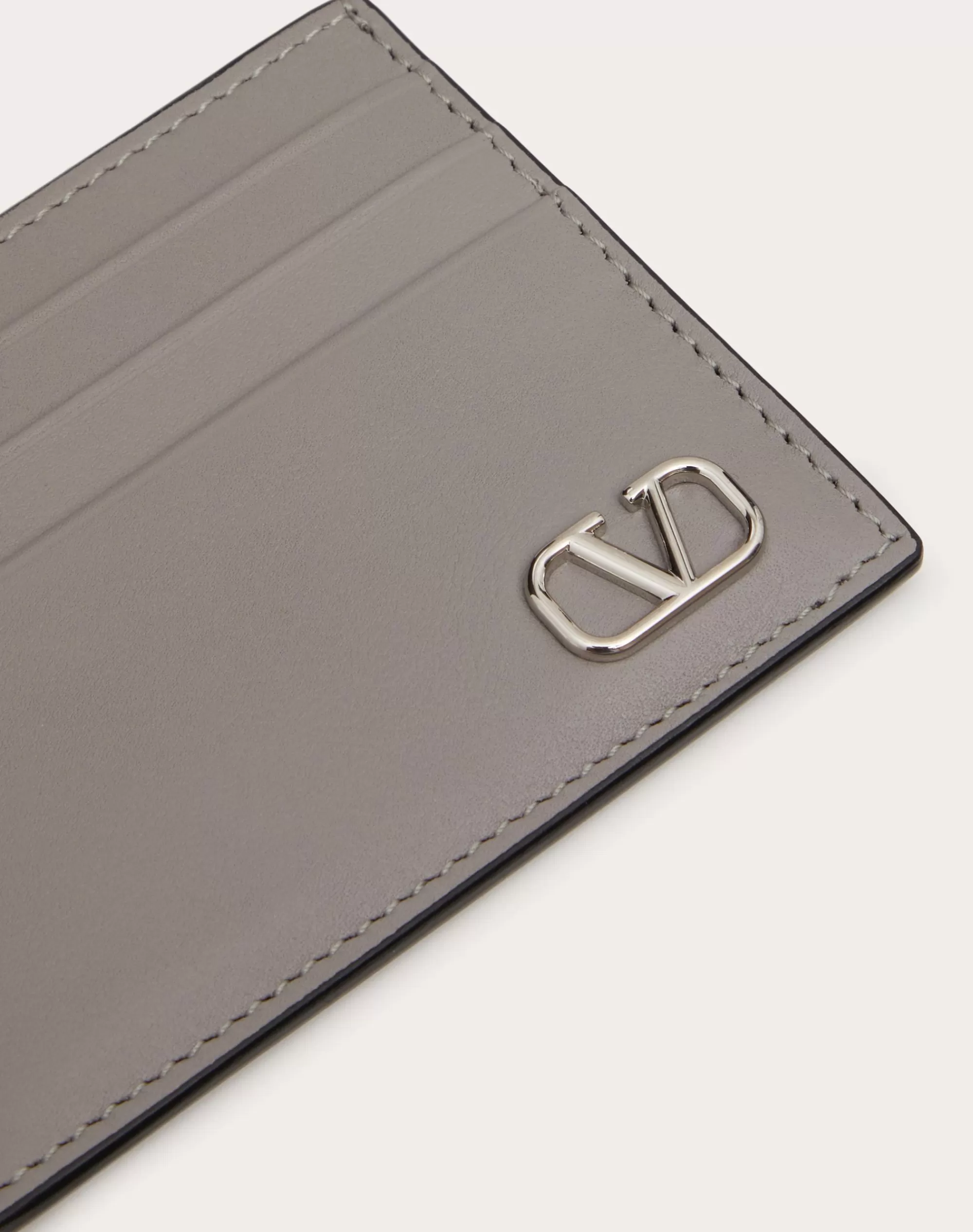 Valentino VLOGO SIGNATURE CARDHOLDER PearlGray Outlet