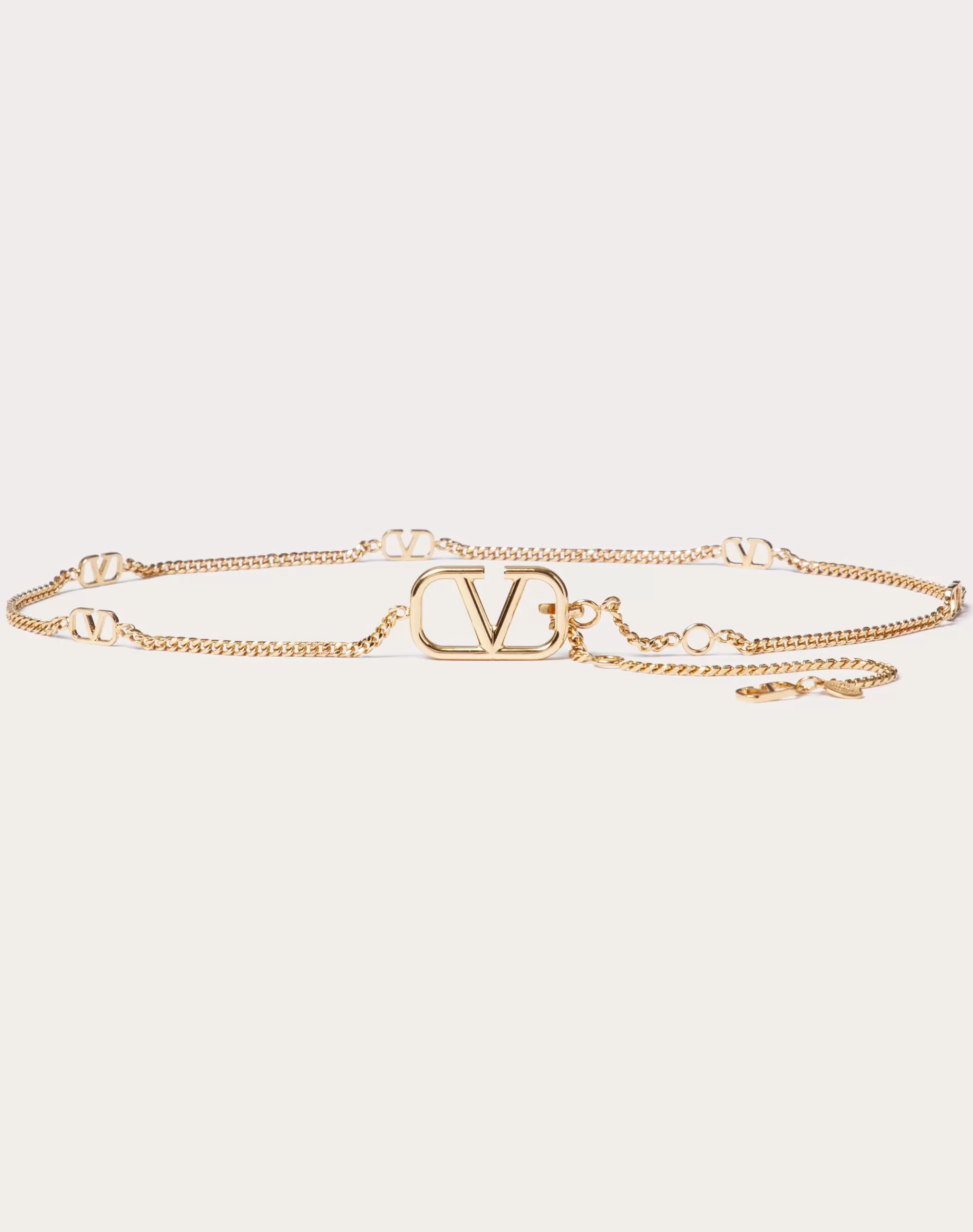 Valentino VLOGO SIGNATURE CHAIN BELT Gold Hot