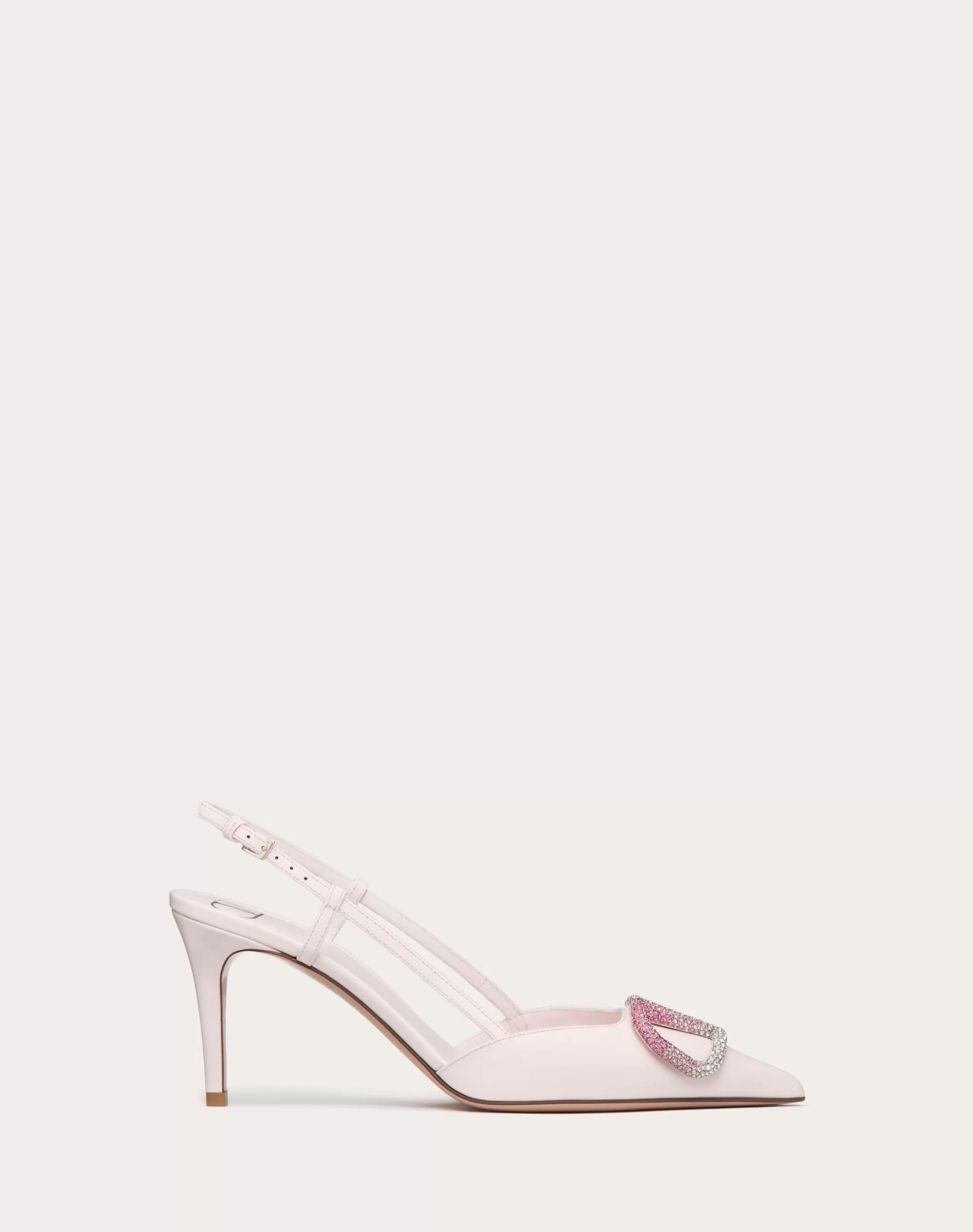 Valentino VLOGO SIGNATURE DÉCOLLETÉ CALFSKIN SLINGBACK WITH DEGRADÉ CRYSTALS 80MM Mauve Online