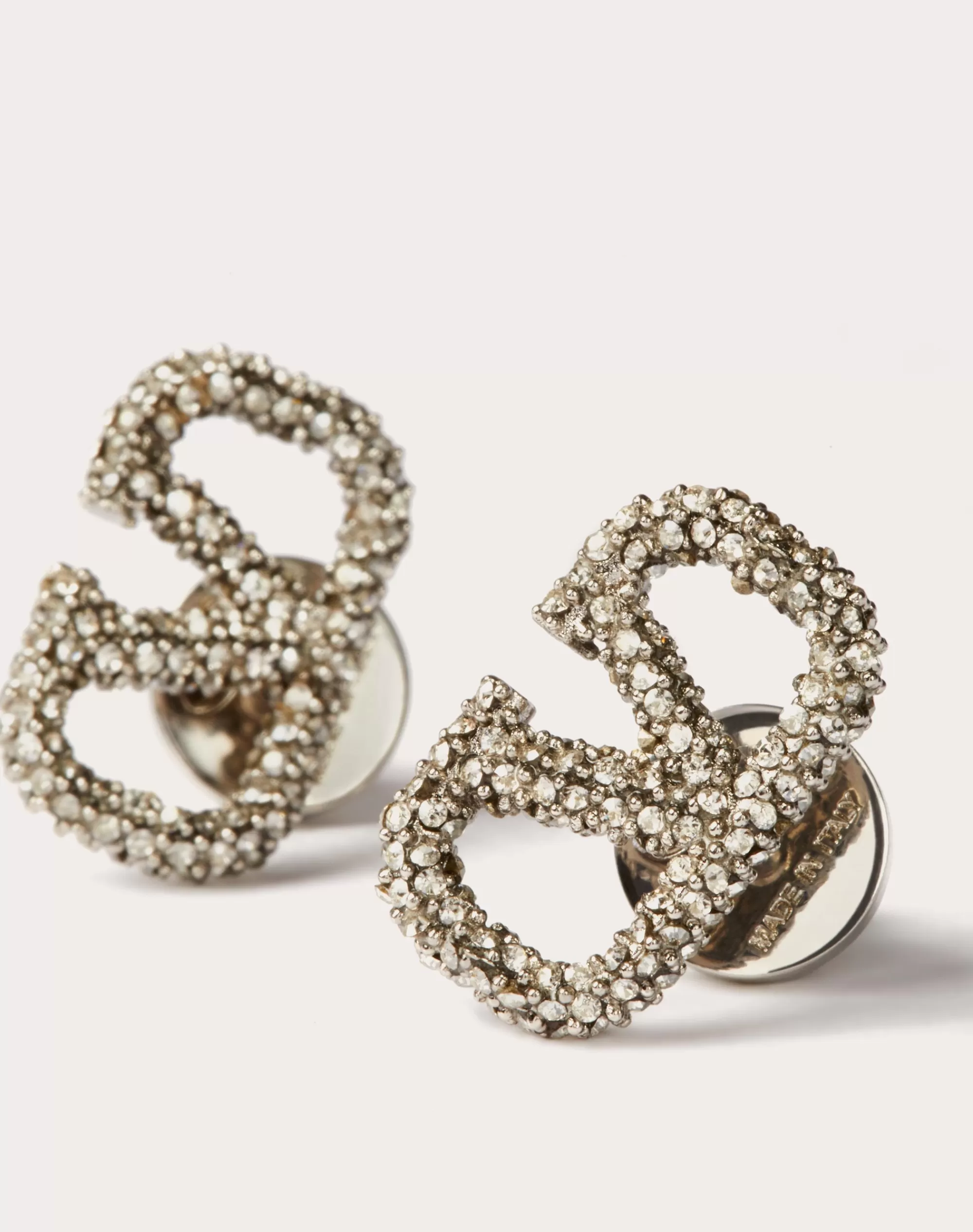 Valentino VLOGO SIGNATURE EARRINGS IN METAL AND SWAROVSKI® CRYSTALS Online