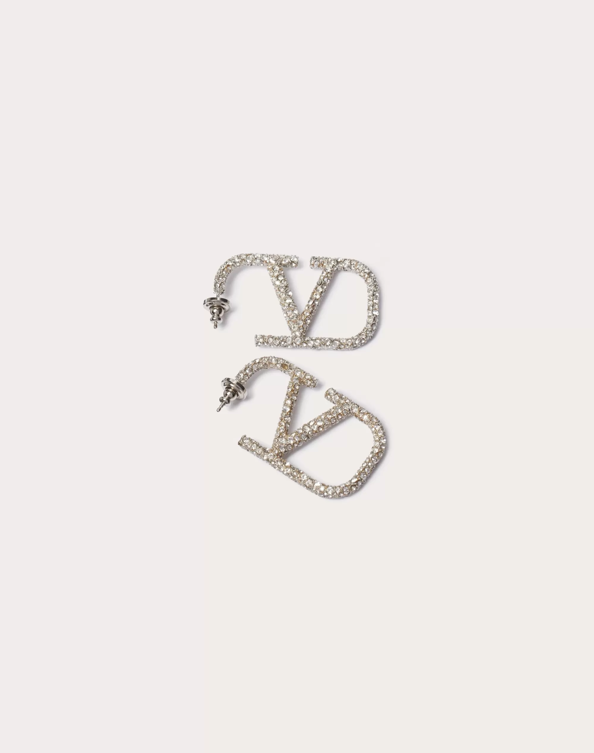 Valentino VLOGO SIGNATURE EARRINGS IN METAL AND SWAROVSKI® CRYSTALS. Hot