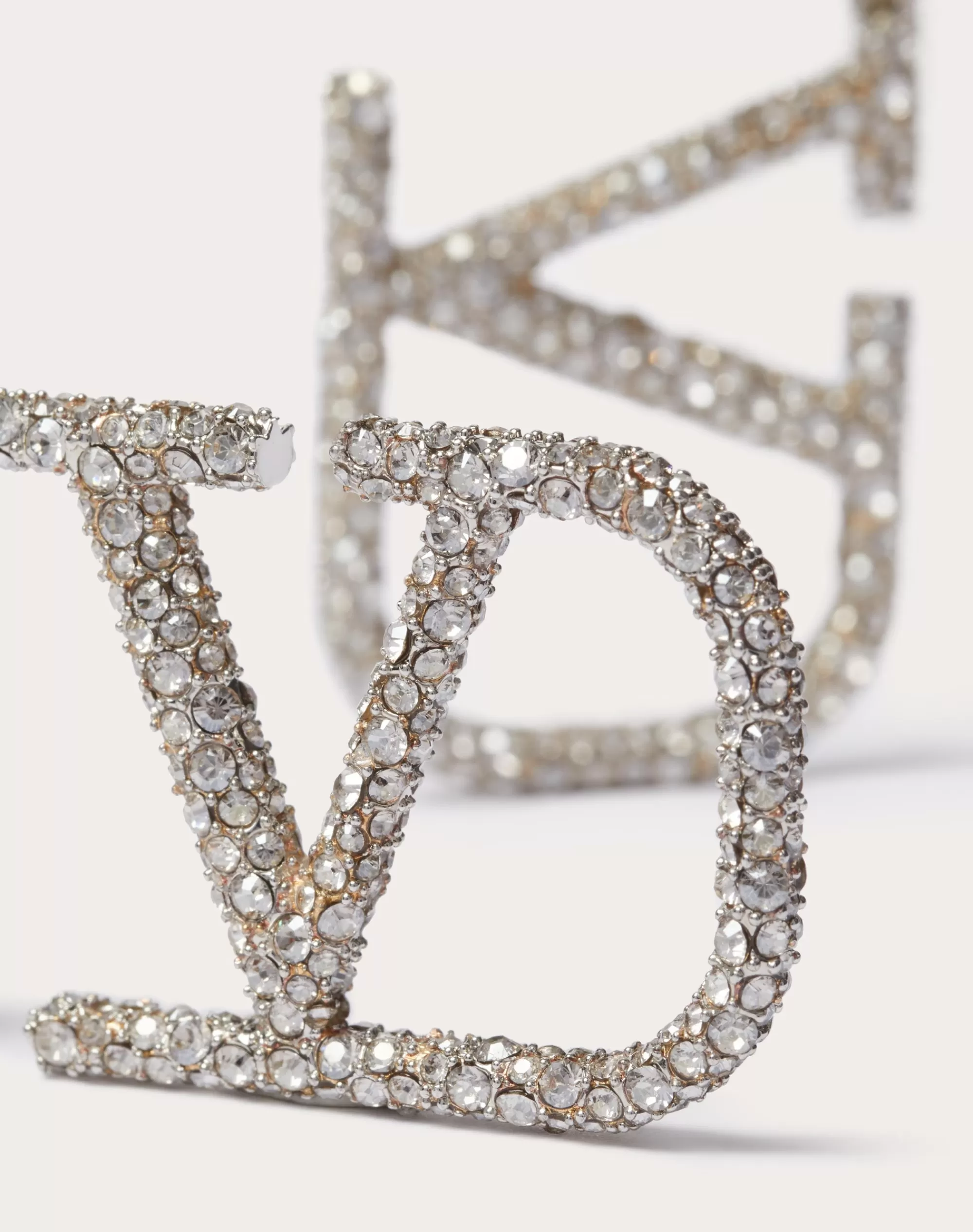 Valentino VLOGO SIGNATURE EARRINGS IN METAL AND SWAROVSKI® CRYSTALS. Hot