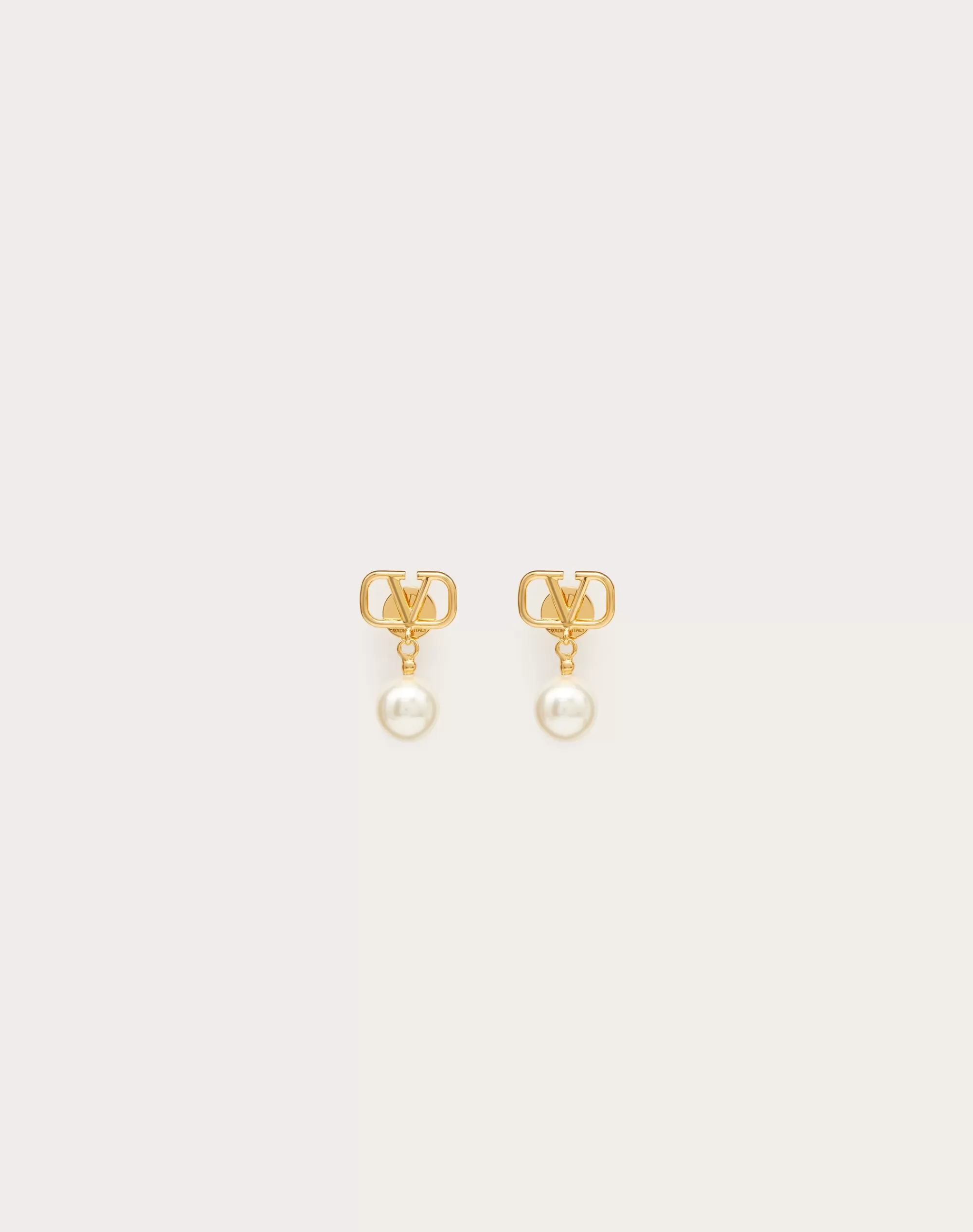 Valentino VLOGO SIGNATURE EARRINGS WITH SWAROVSKI® PEARLS Gold Cheap