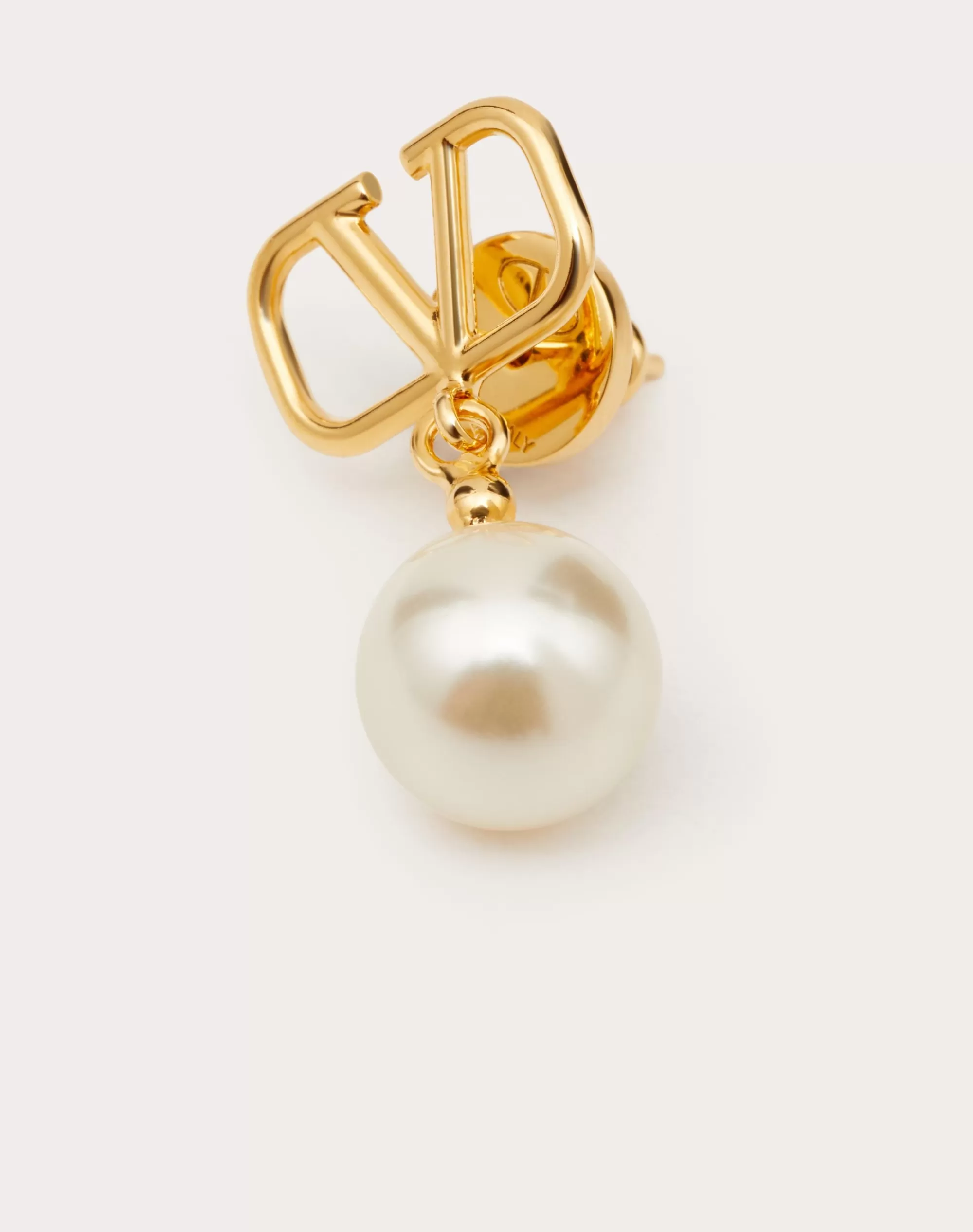 Valentino VLOGO SIGNATURE EARRINGS WITH SWAROVSKI® PEARLS Gold Cheap