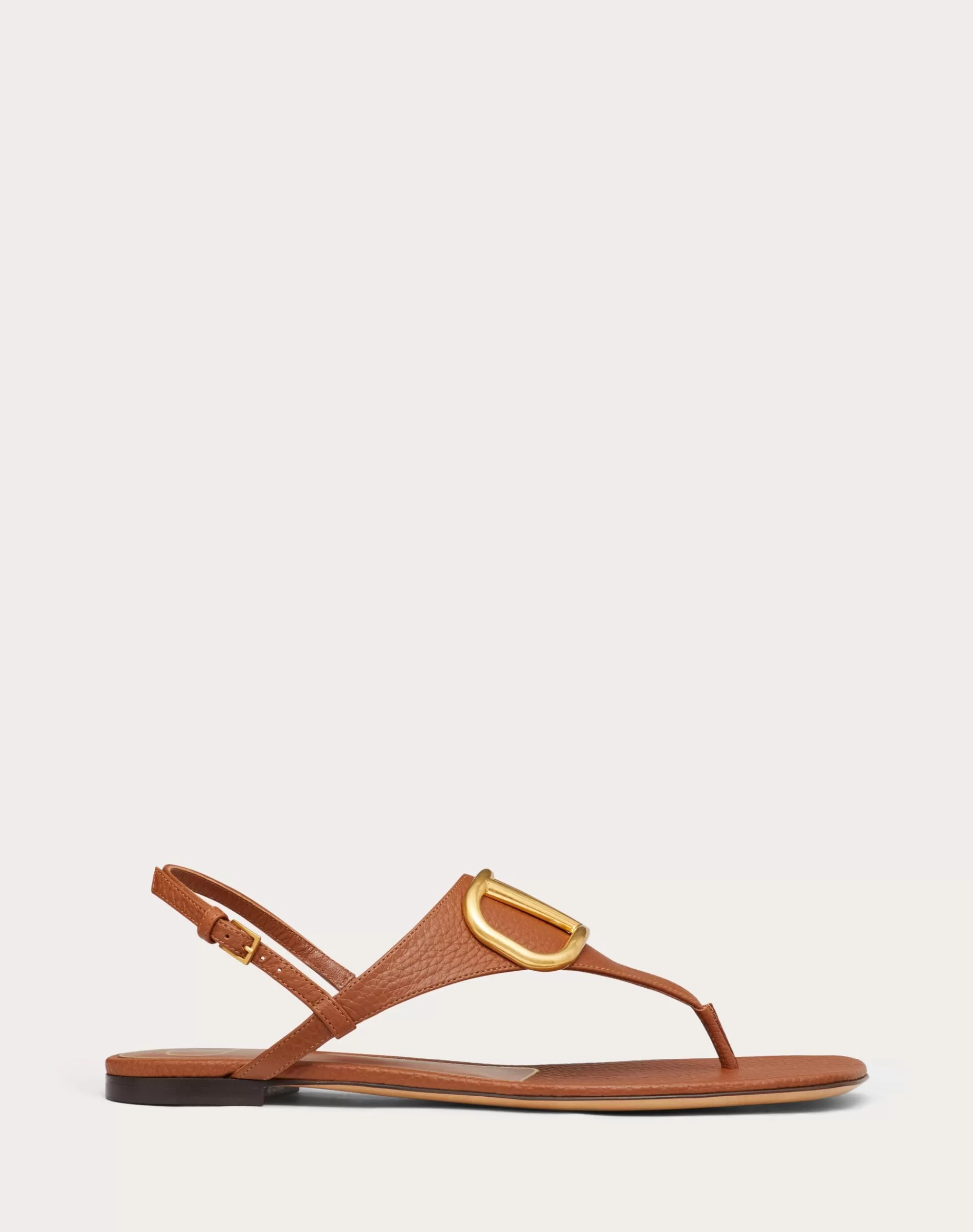 Valentino VLOGO SIGNATURE FLAT THONG SANDAL IN GRAINY CALFSKIN Discount