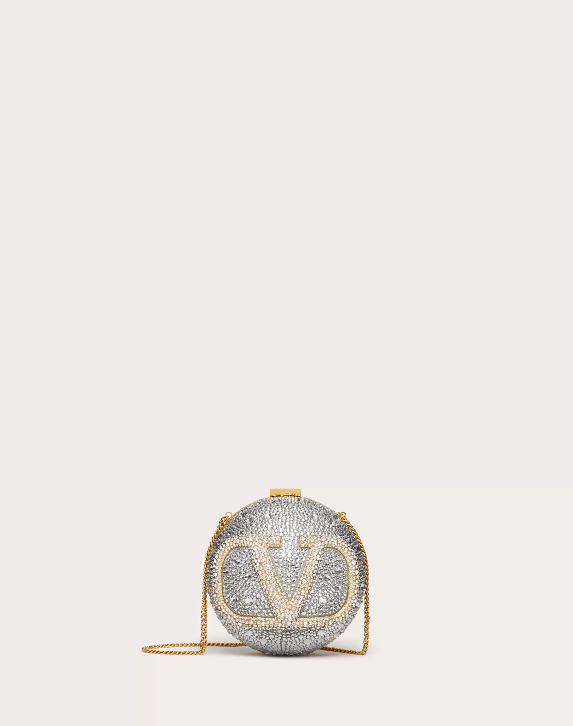 Valentino VLOGO SIGNATURE METAL AND SWAROVSKI® MINAUDIÈRE Crystal Outlet