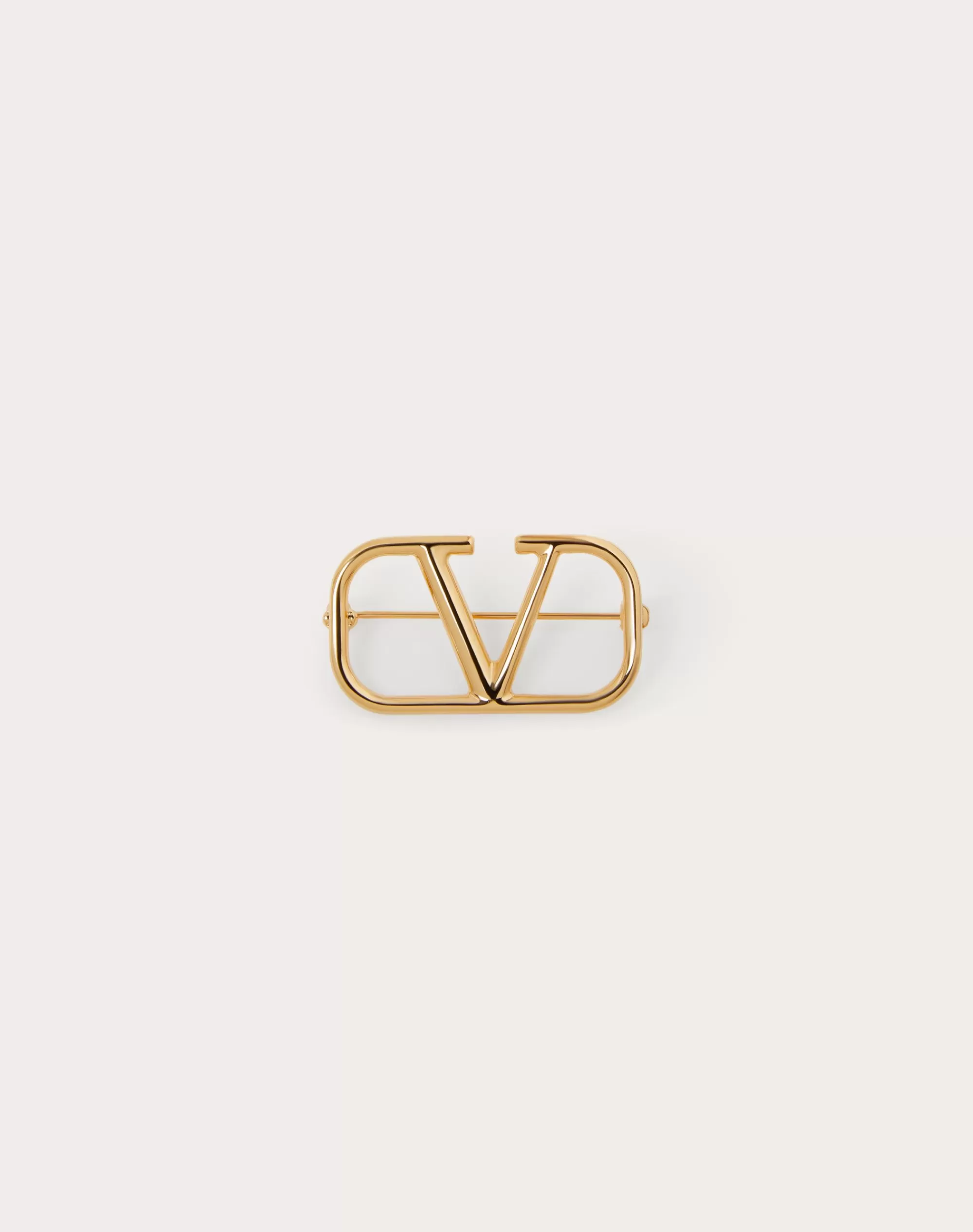 Valentino VLOGO SIGNATURE METAL BROOCH Gold Hot