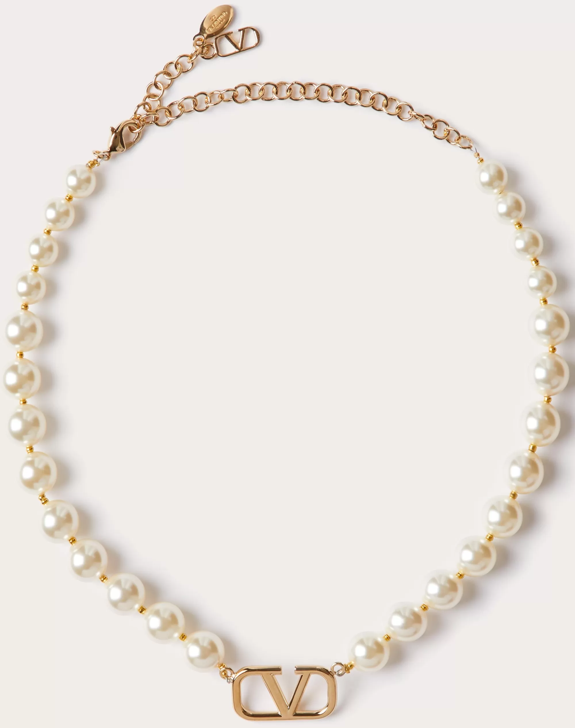 Valentino VLOGO SIGNATURE METAL CHOKER WITH SWAROVSKI® PEARLS Store