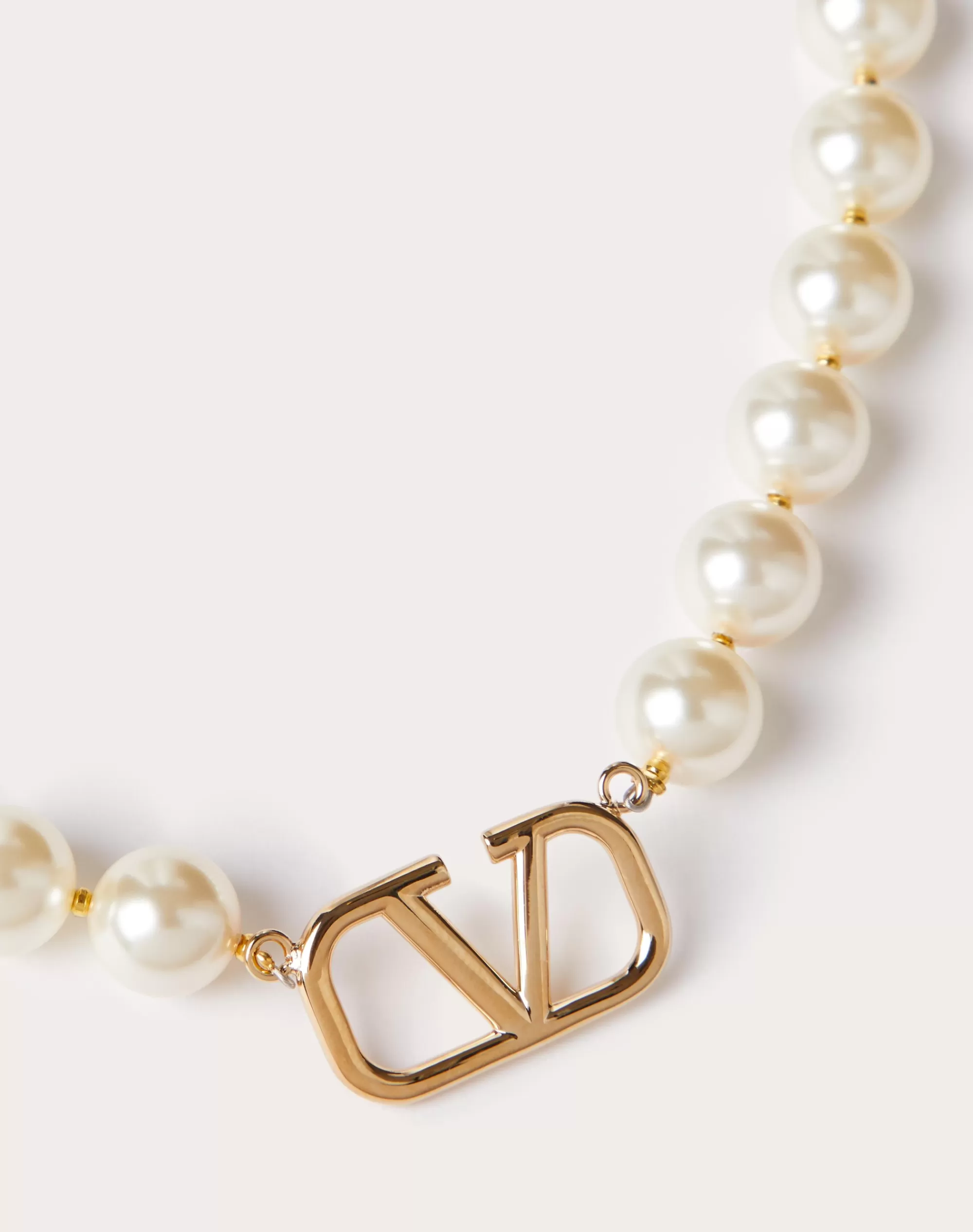 Valentino VLOGO SIGNATURE METAL CHOKER WITH SWAROVSKI® PEARLS Store