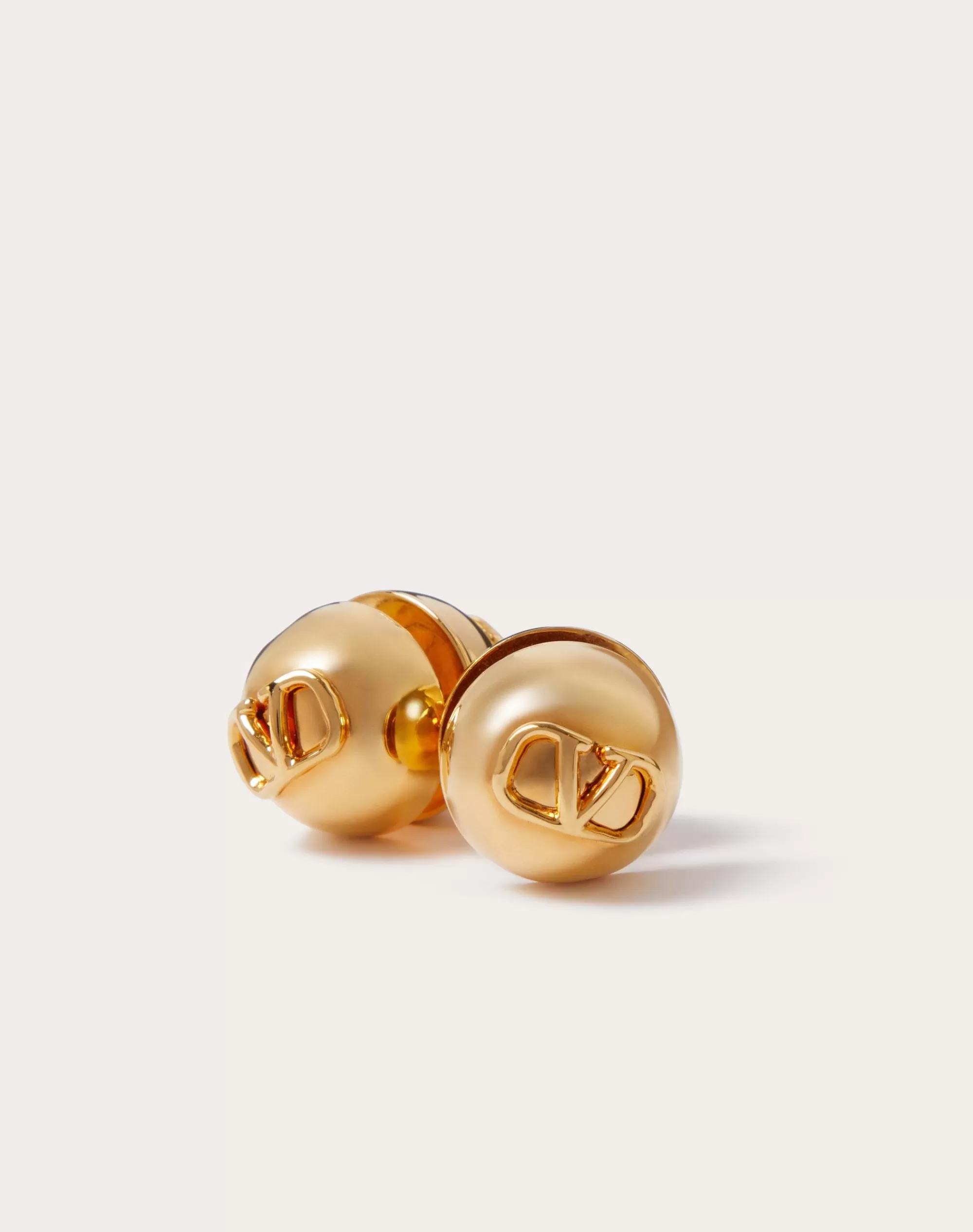 Valentino VLOGO SIGNATURE METAL EARRINGS Gold Cheap