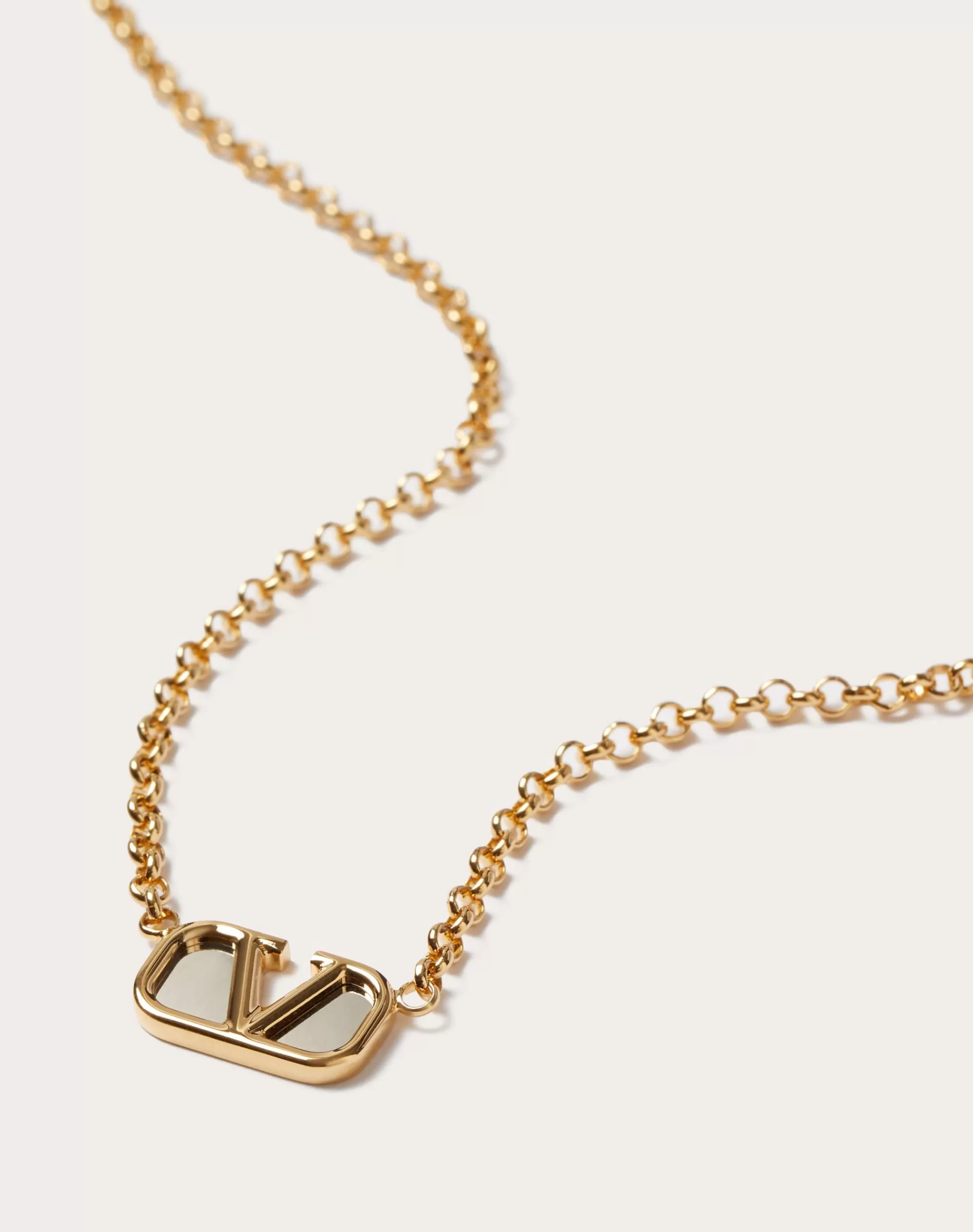 Valentino VLOGO SIGNATURE METAL NECKLACE Gold Outlet