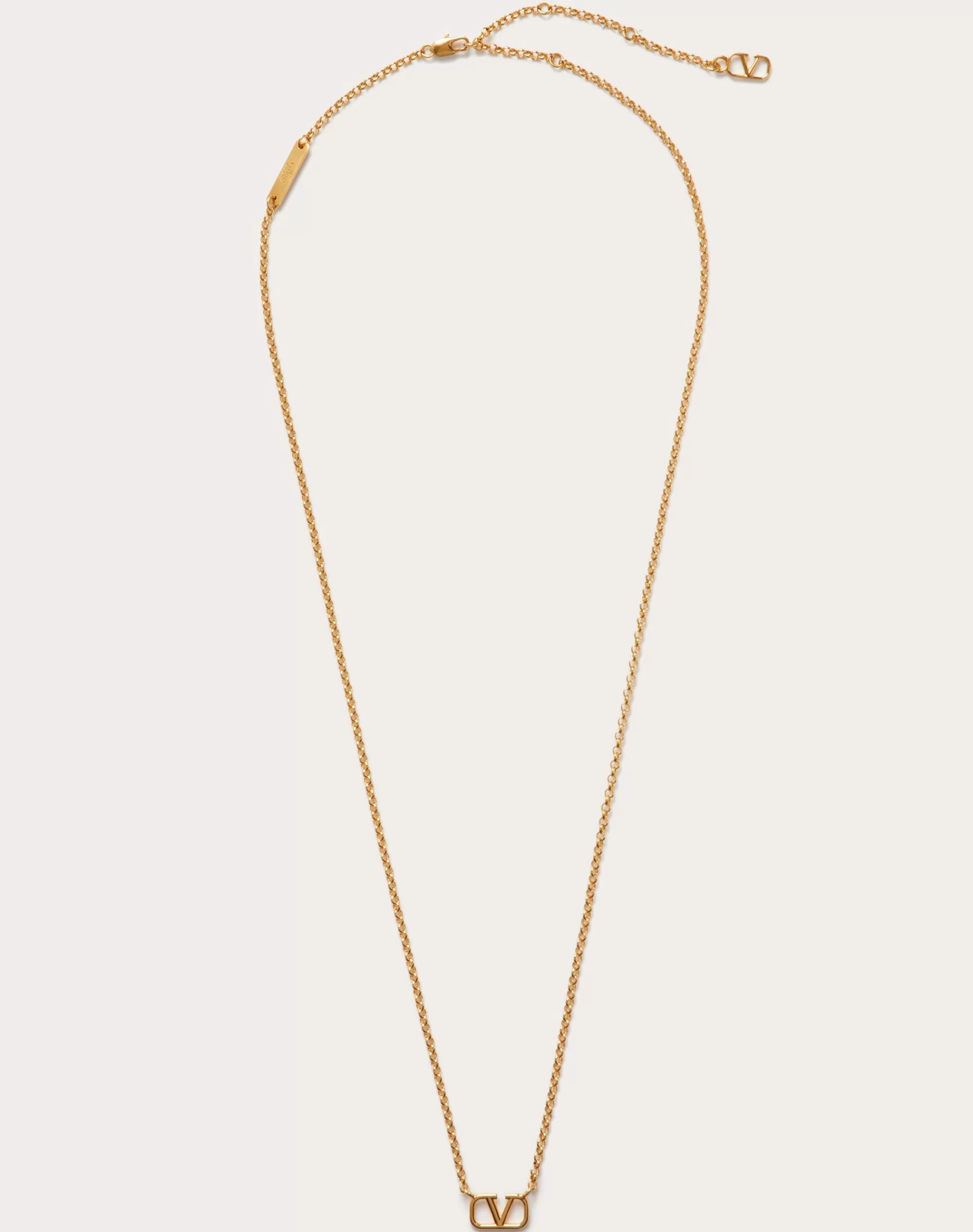 Valentino VLOGO SIGNATURE METAL NECKLACE       Gold Sale