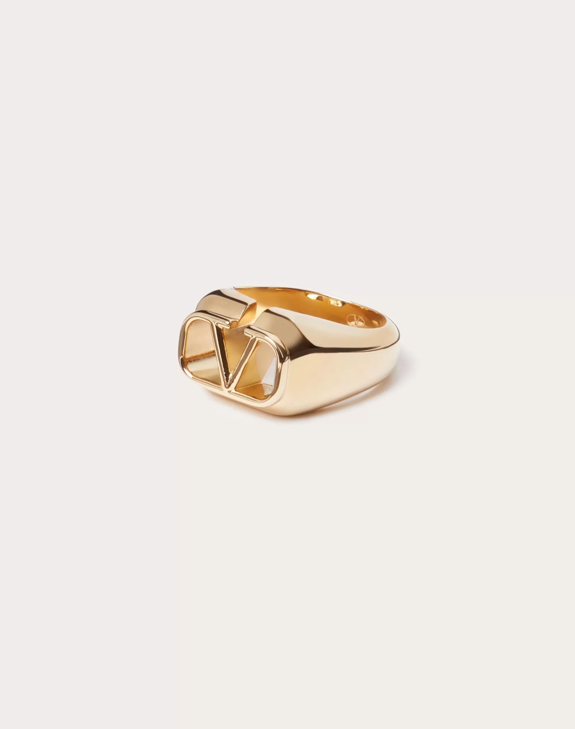 Valentino VLOGO SIGNATURE METAL RING Gold Cheap