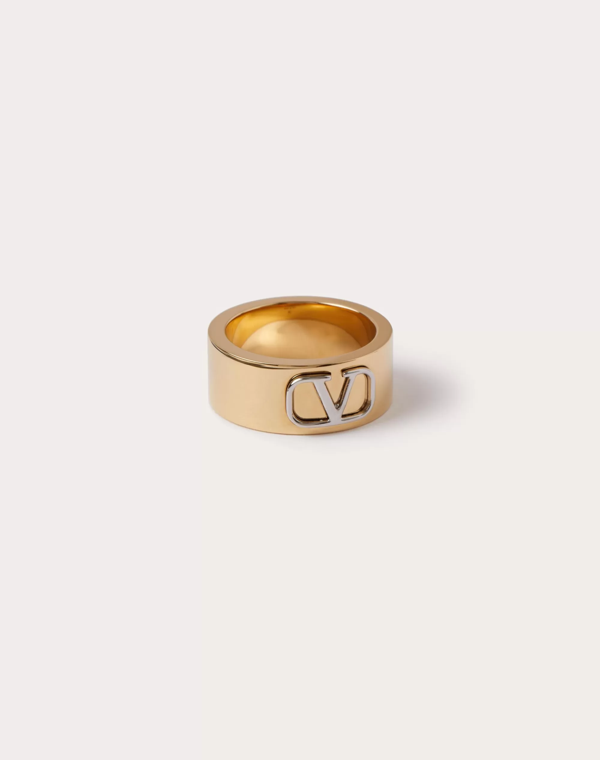 Valentino VLOGO SIGNATURE METAL RING Gold New