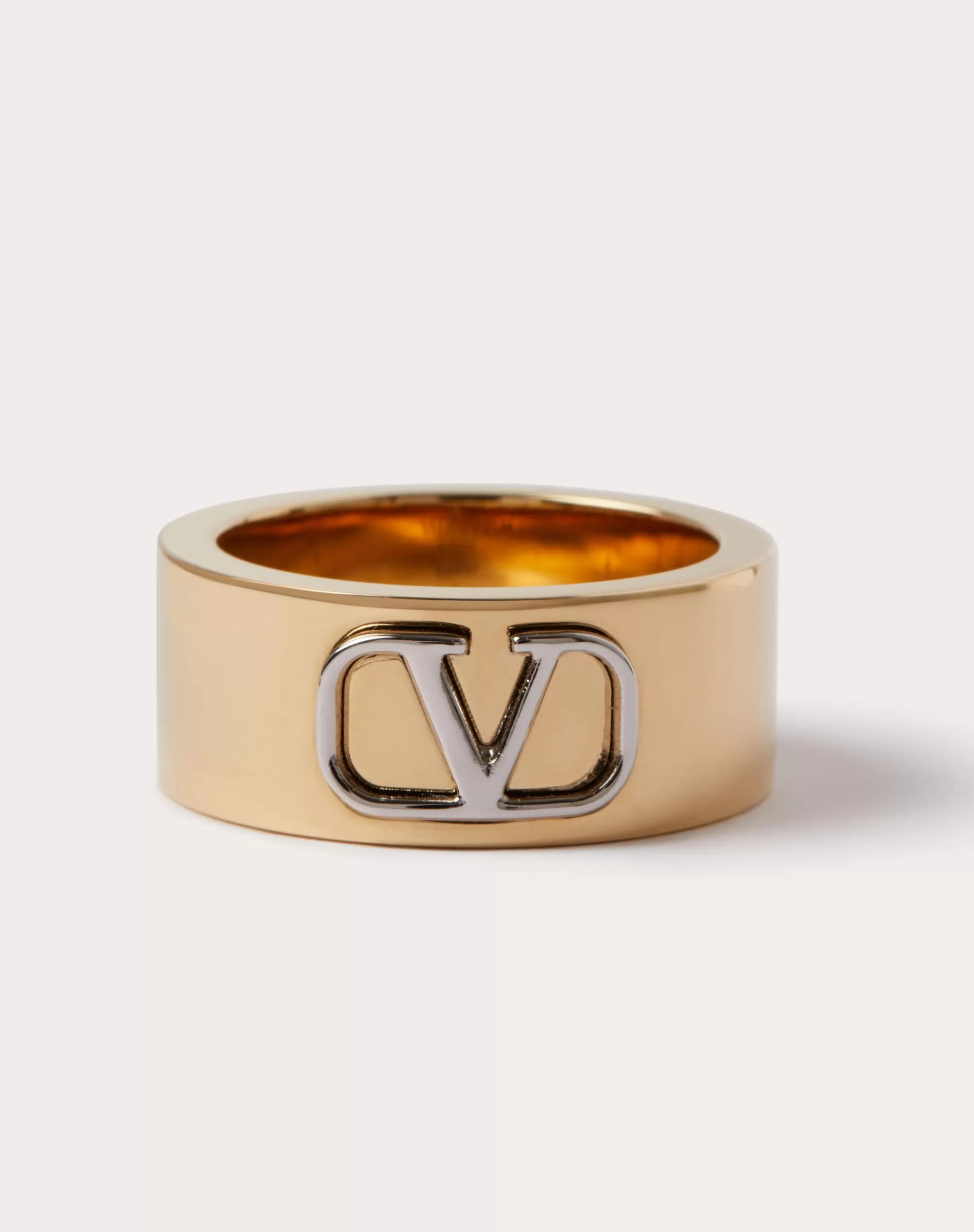 Valentino VLOGO SIGNATURE METAL RING Gold New