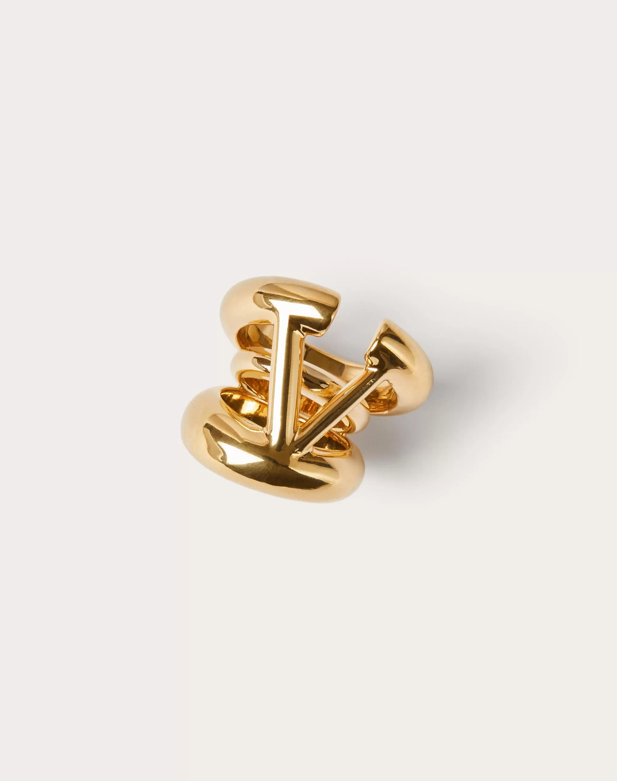 Valentino VLOGO SIGNATURE METAL RING Gold New