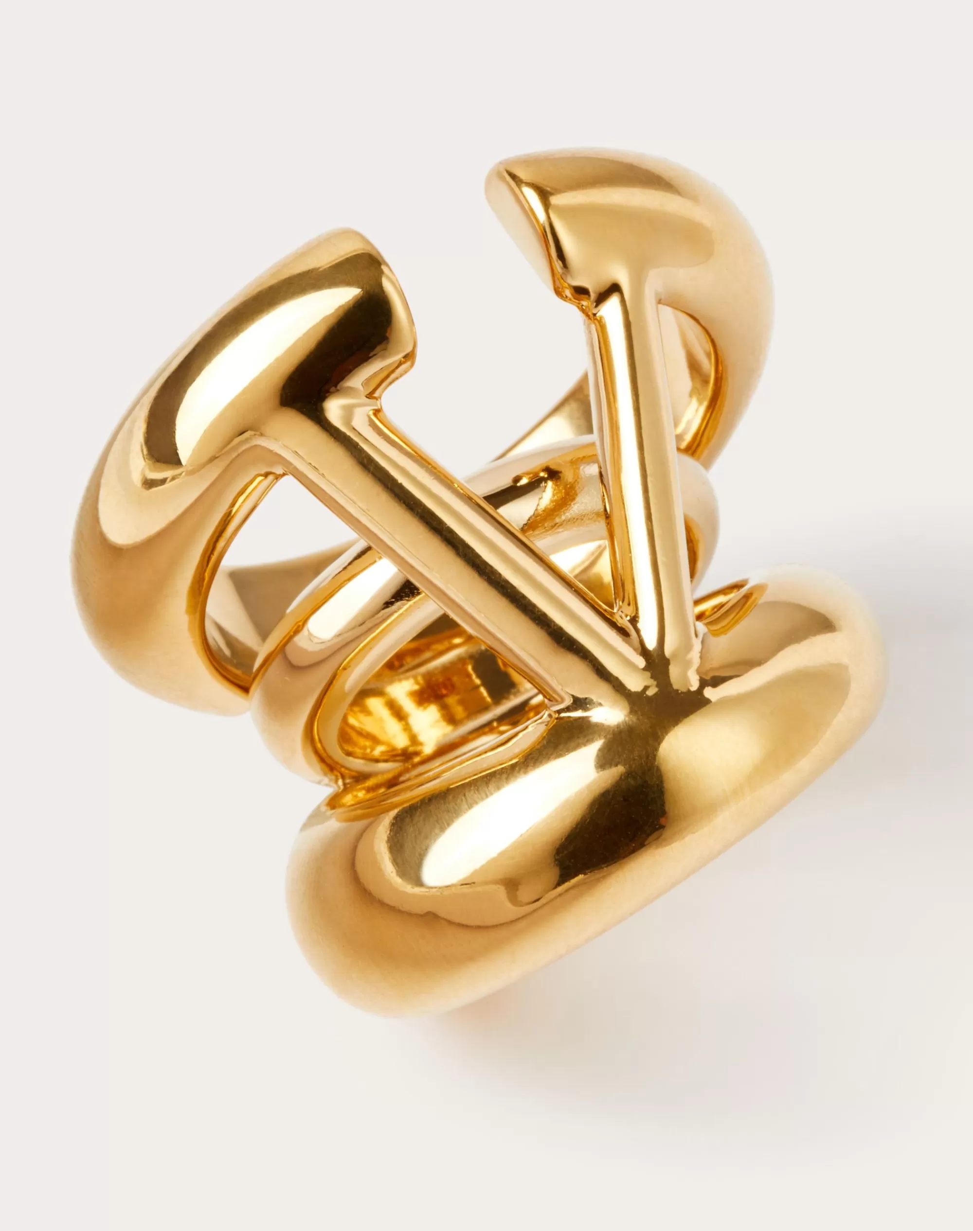 Valentino VLOGO SIGNATURE METAL RING Gold New