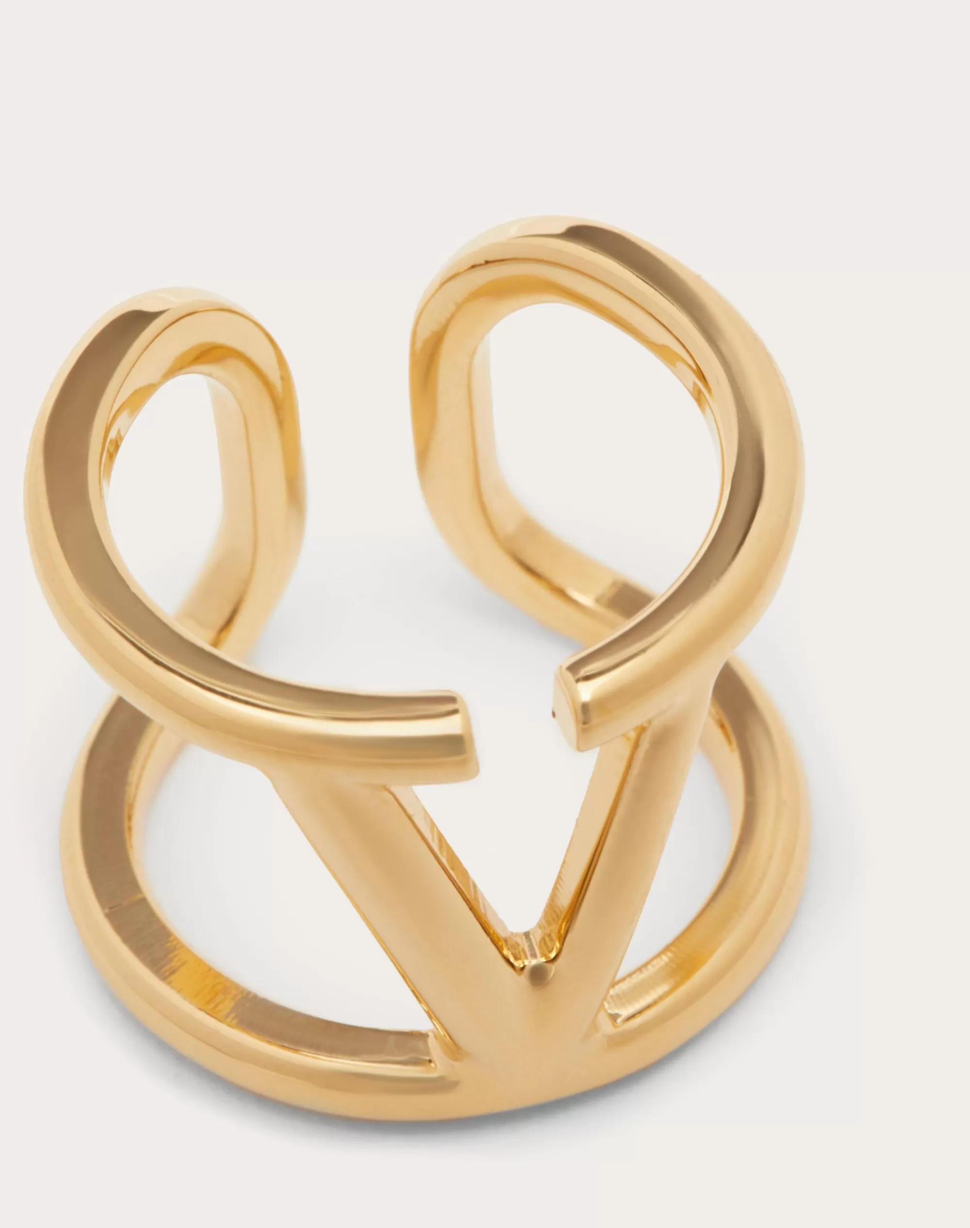 Valentino VLOGO SIGNATURE METAL RING Gold New