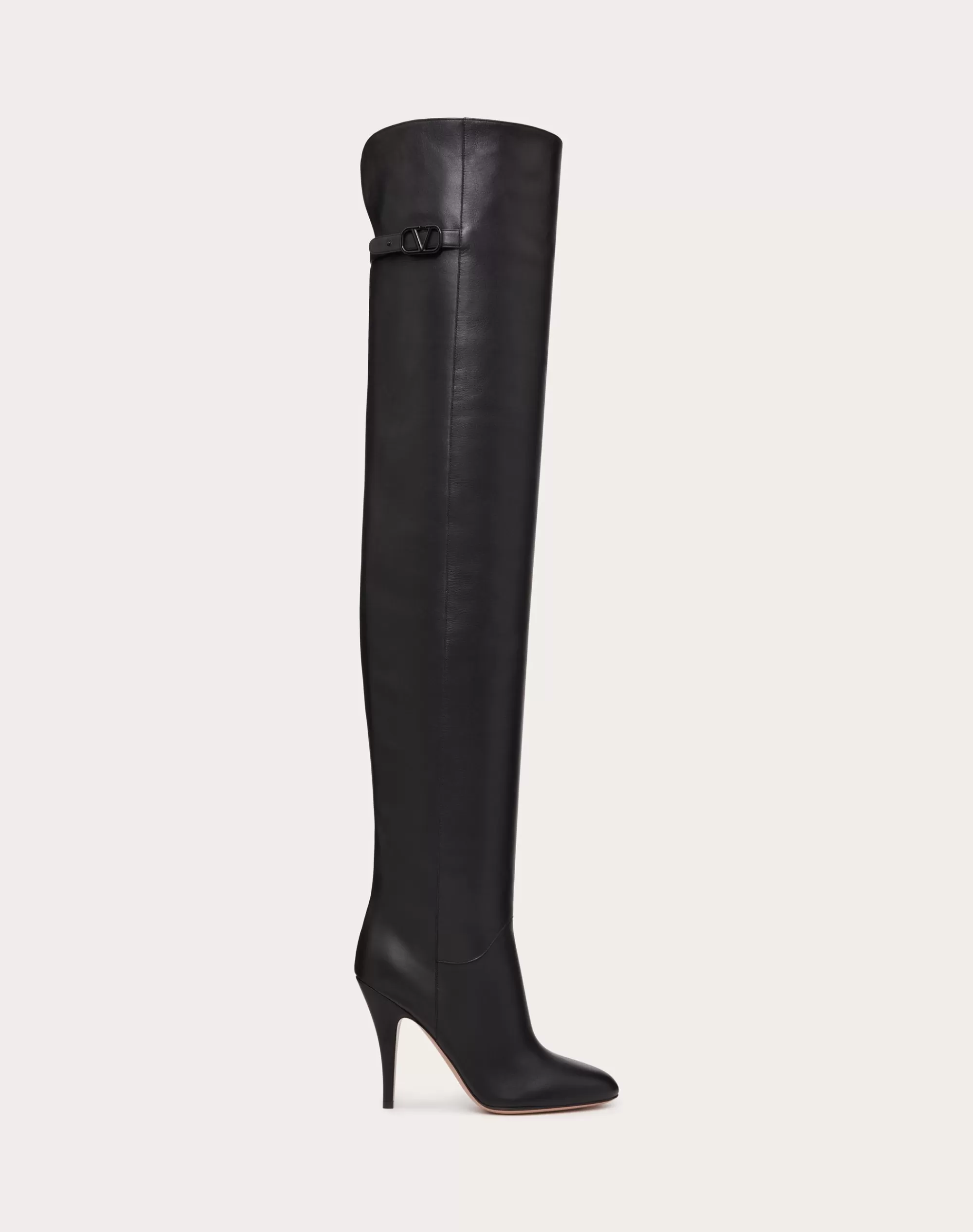 Valentino VLOGO SIGNATURE OVER-THE-KNEE CALFSKIN BOOT 105MM Black Fashion