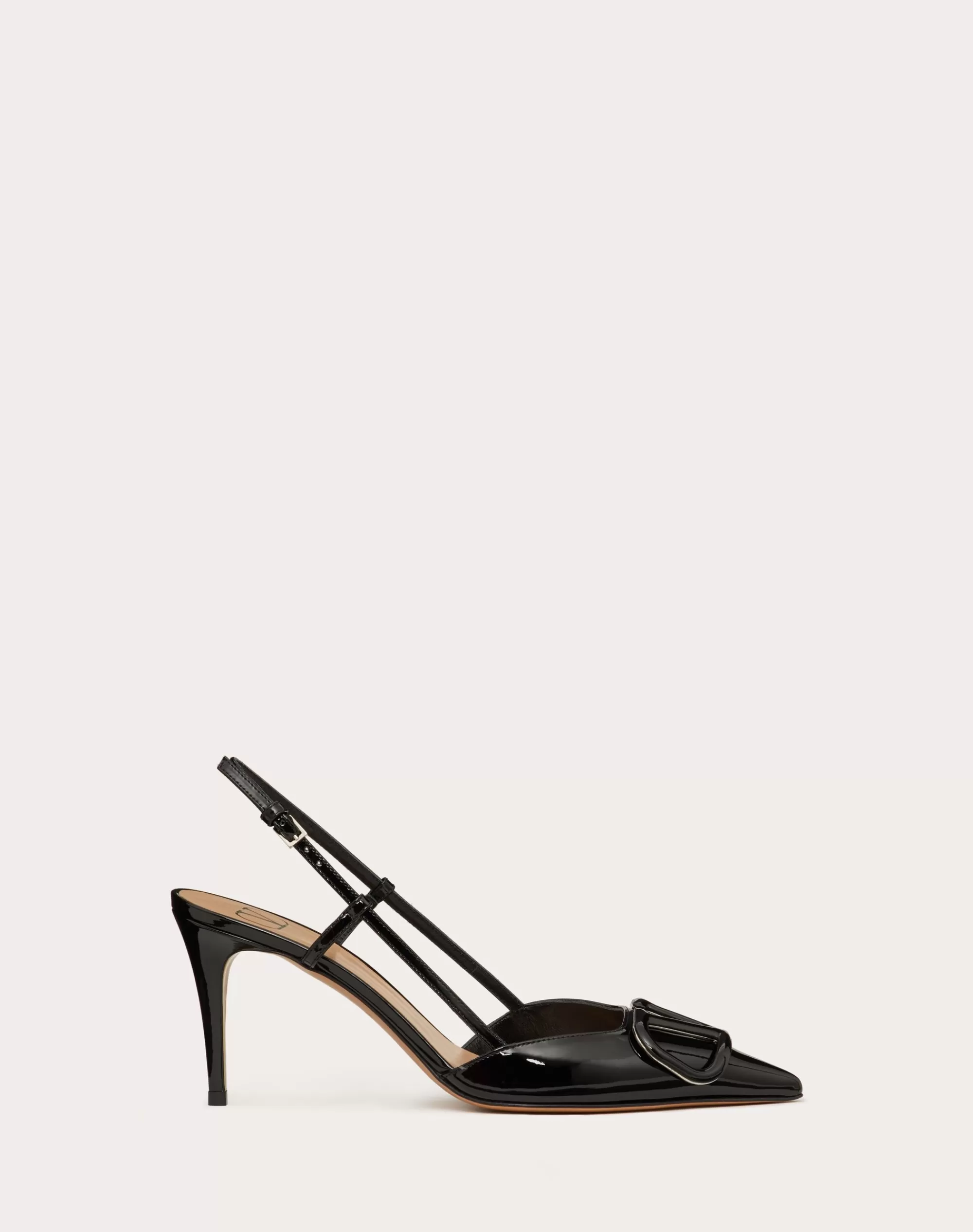 Valentino VLOGO SIGNATURE PATENT LEATHER SLINGBACK PUMP 80MM / 3.15 IN. Best Sale